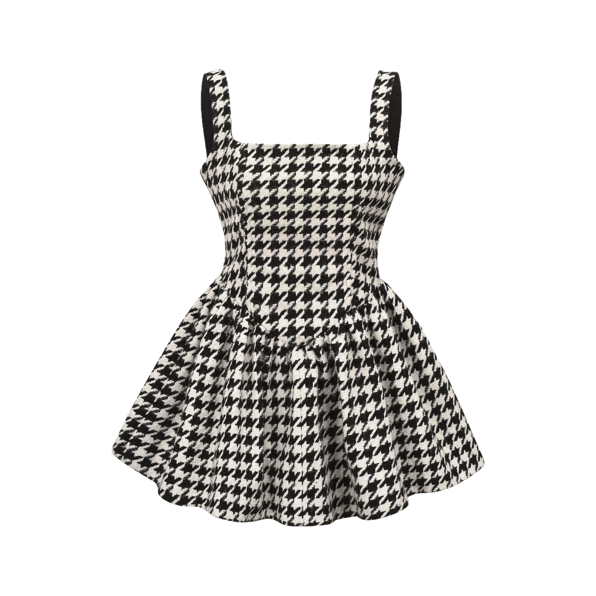 MORE & MORE HOUNDSTOOTH MINI DRESS FOR PARTY