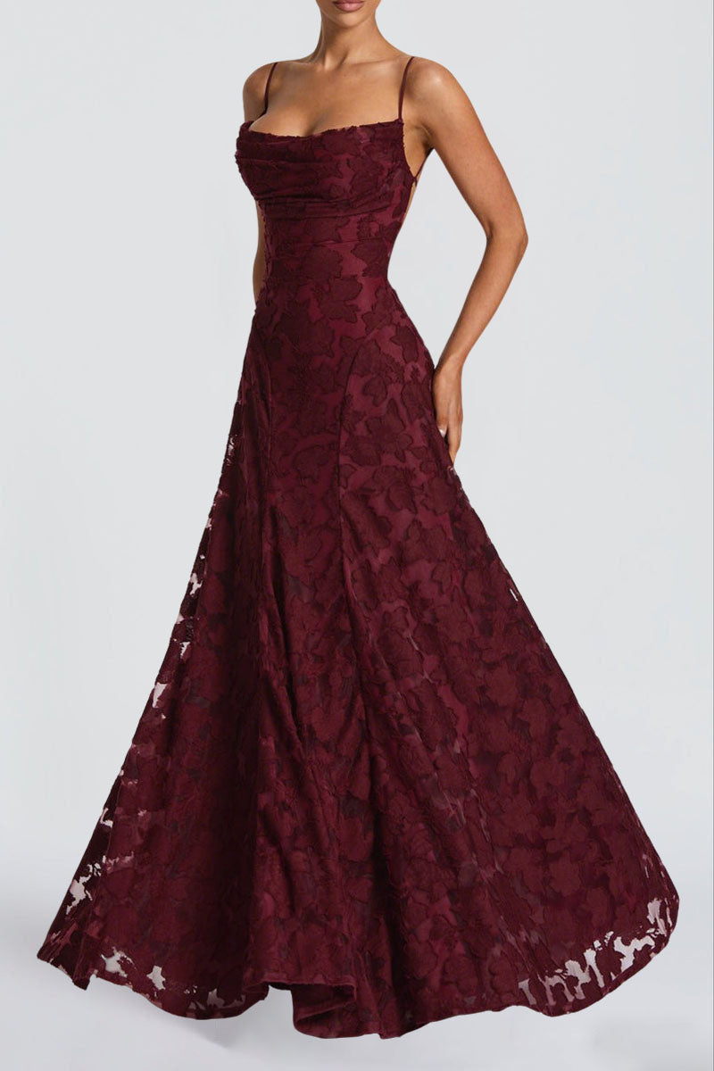 FRANCIS MAXI DRESS - CHERRY LACQUER