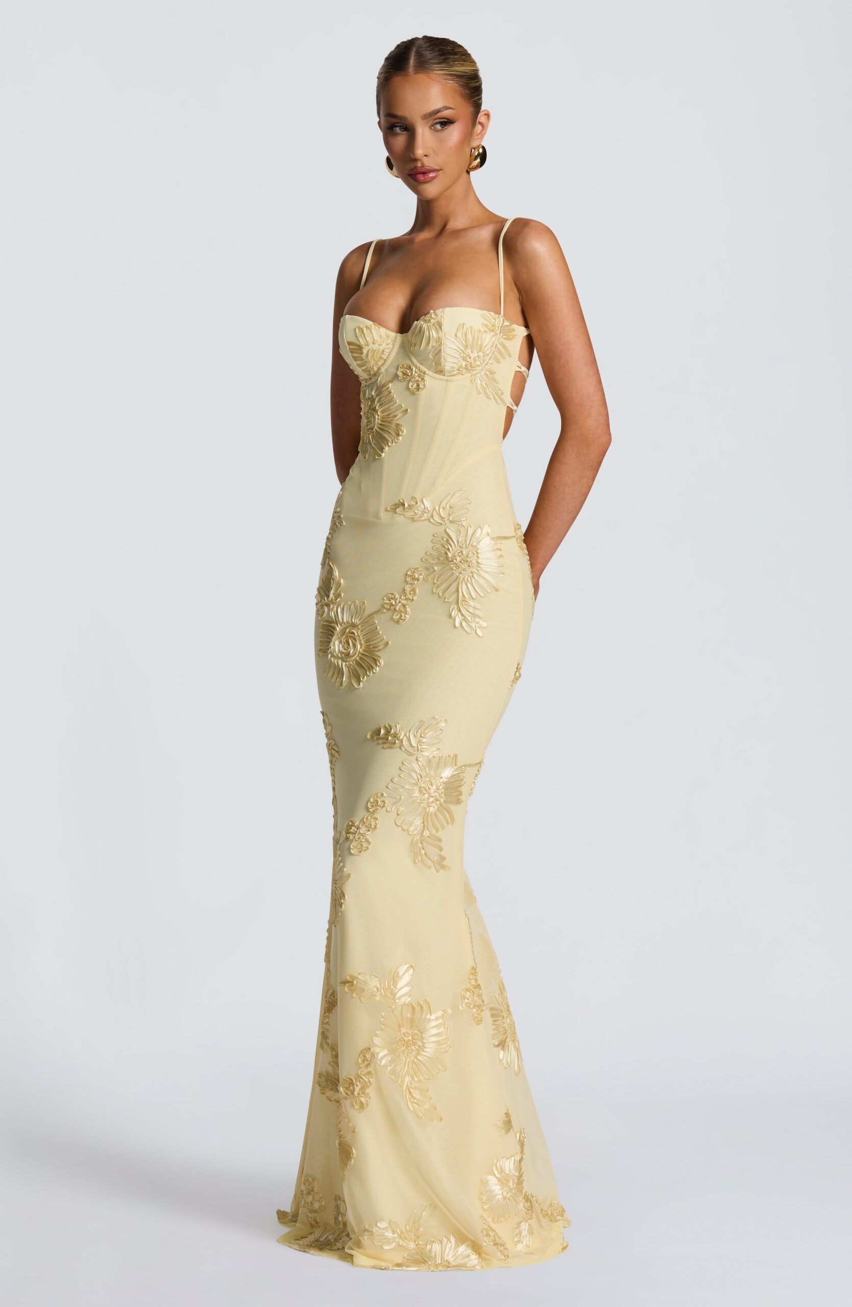 NEFERTITI MAXI DRESS LEMON - ELEGANT SUMMER SILHOUETTE