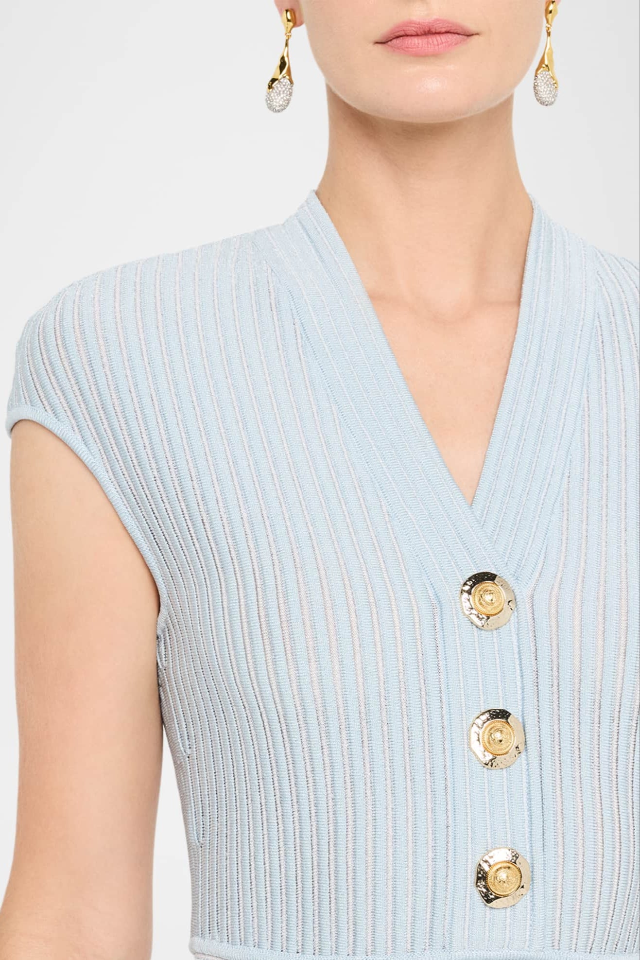 SHORT SLEEVE KNIT FLARE MINI DRESS IN BLUE