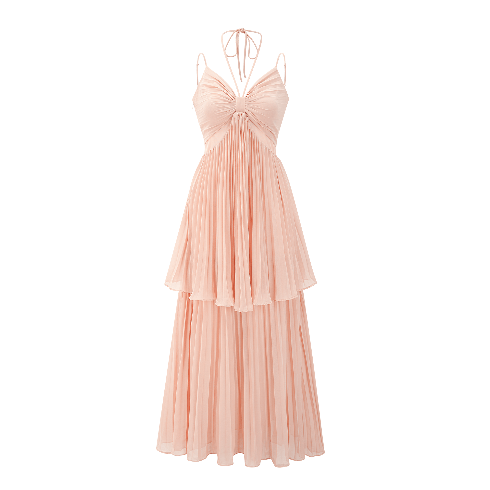 OLYMPE PINK A-LINE DRESS FOR WEDDING GUEST