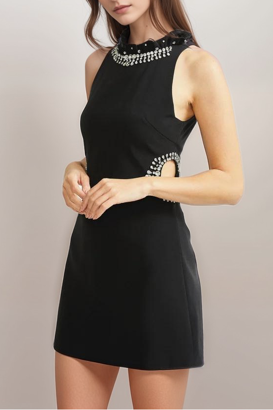PATRICIA CRYSTAL MINI DRESS FOR EVENING