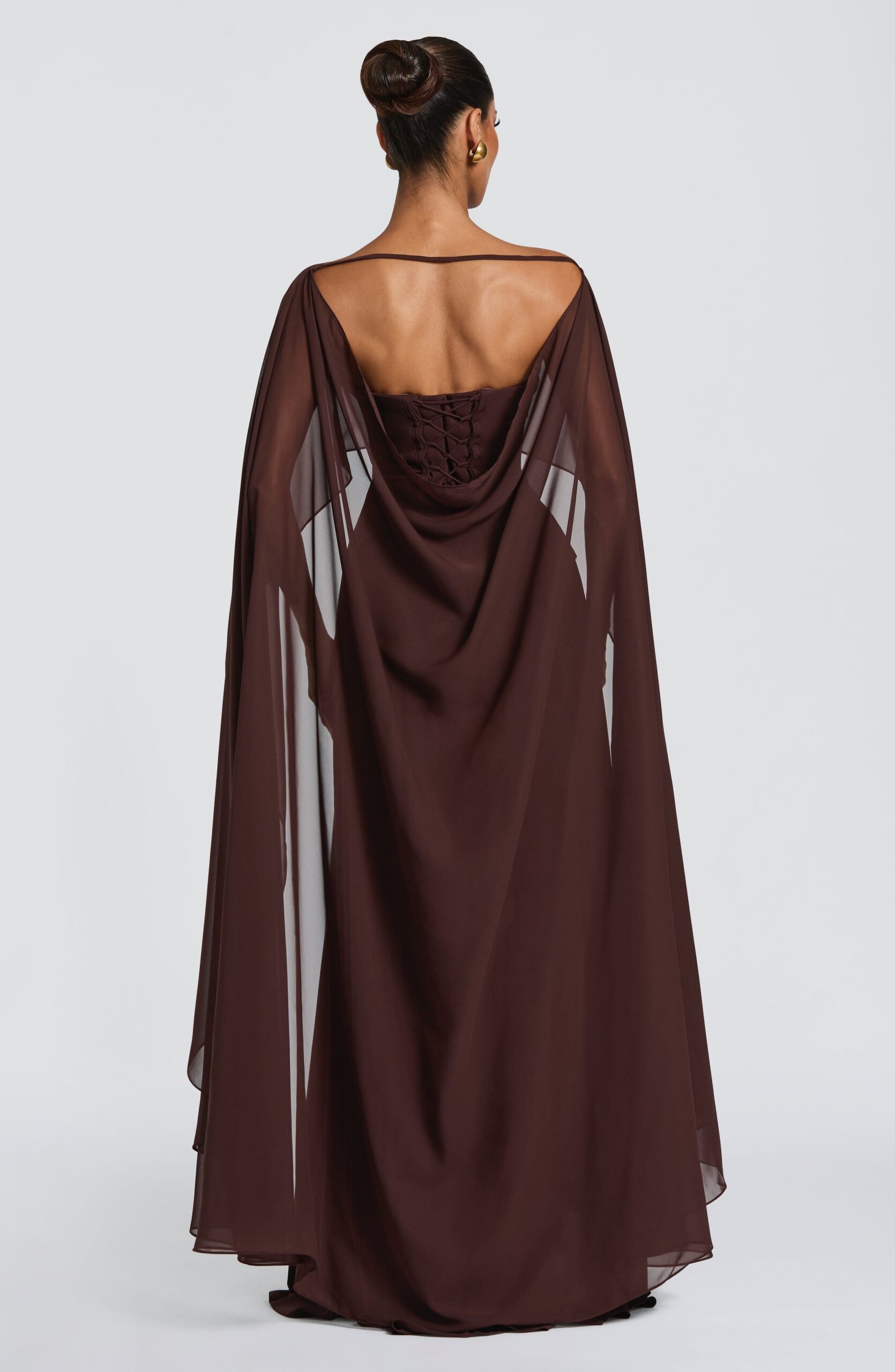 PATRICIA MAXI DRESS - PLUM BROWN