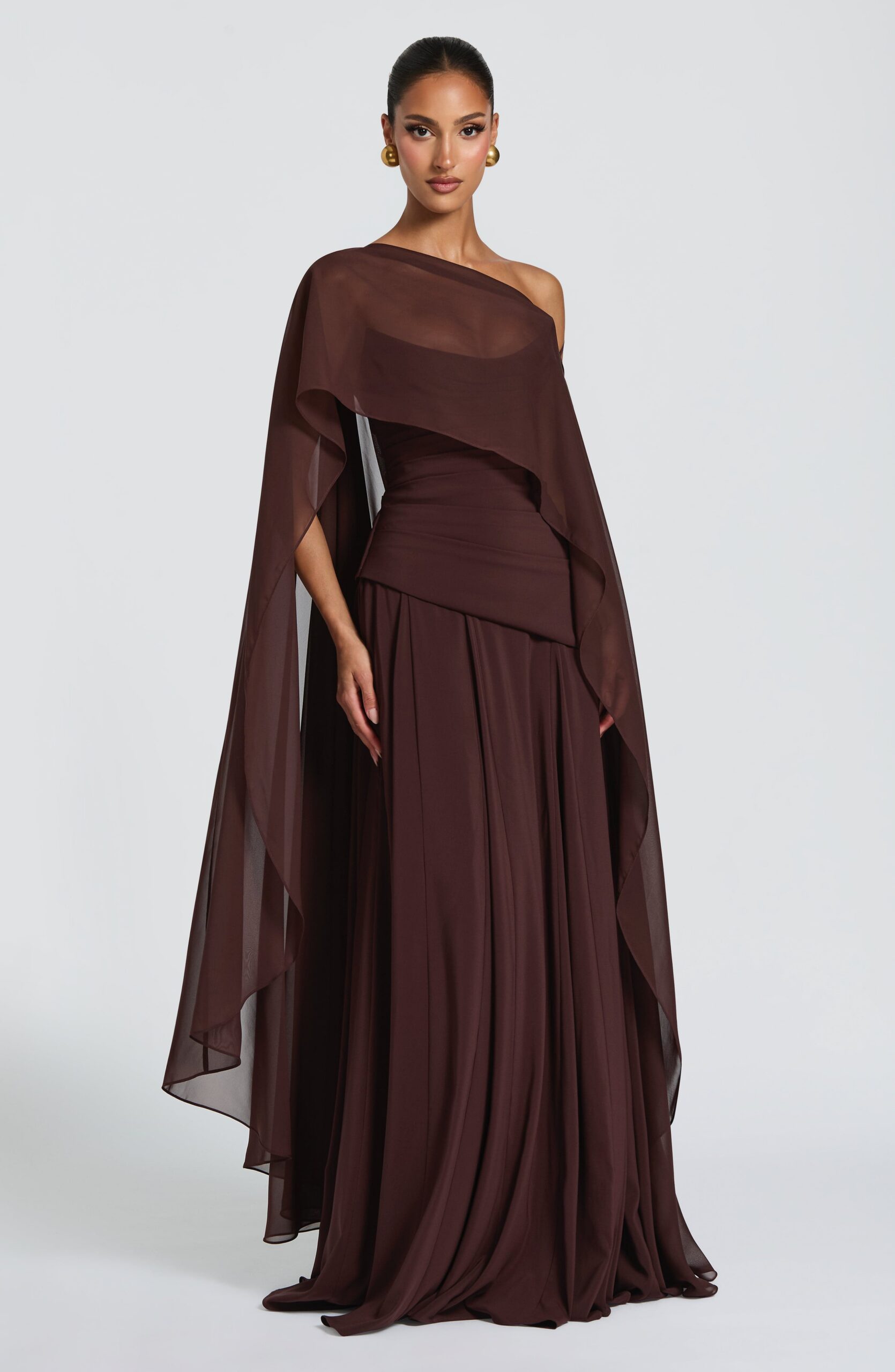 PATRICIA MAXI DRESS - PLUM BROWN
