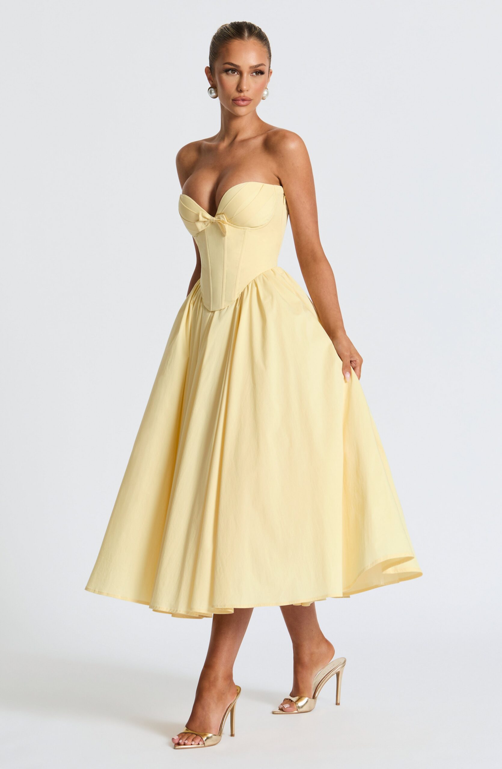 LEMON PRIM MIDI DRESS - WEDDING GUEST