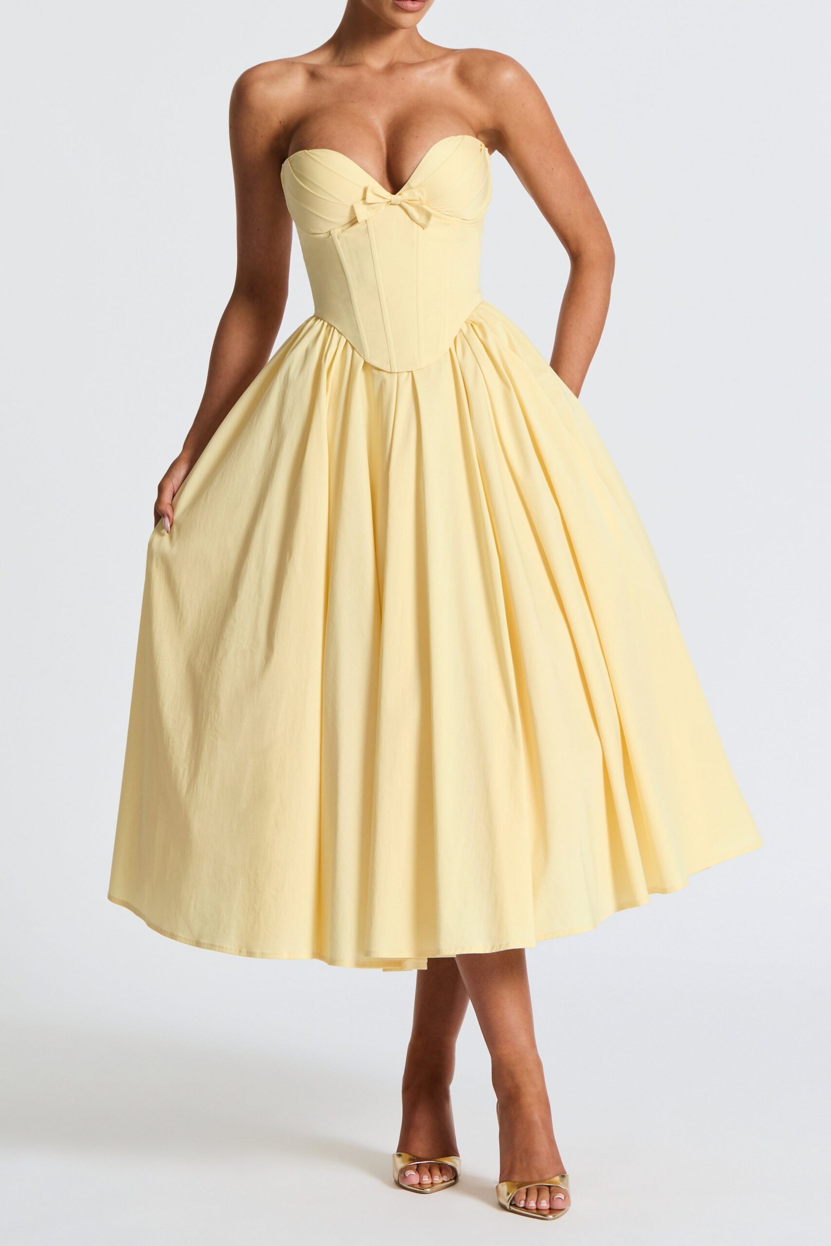 LEMON PRIM MIDI DRESS - WEDDING GUEST