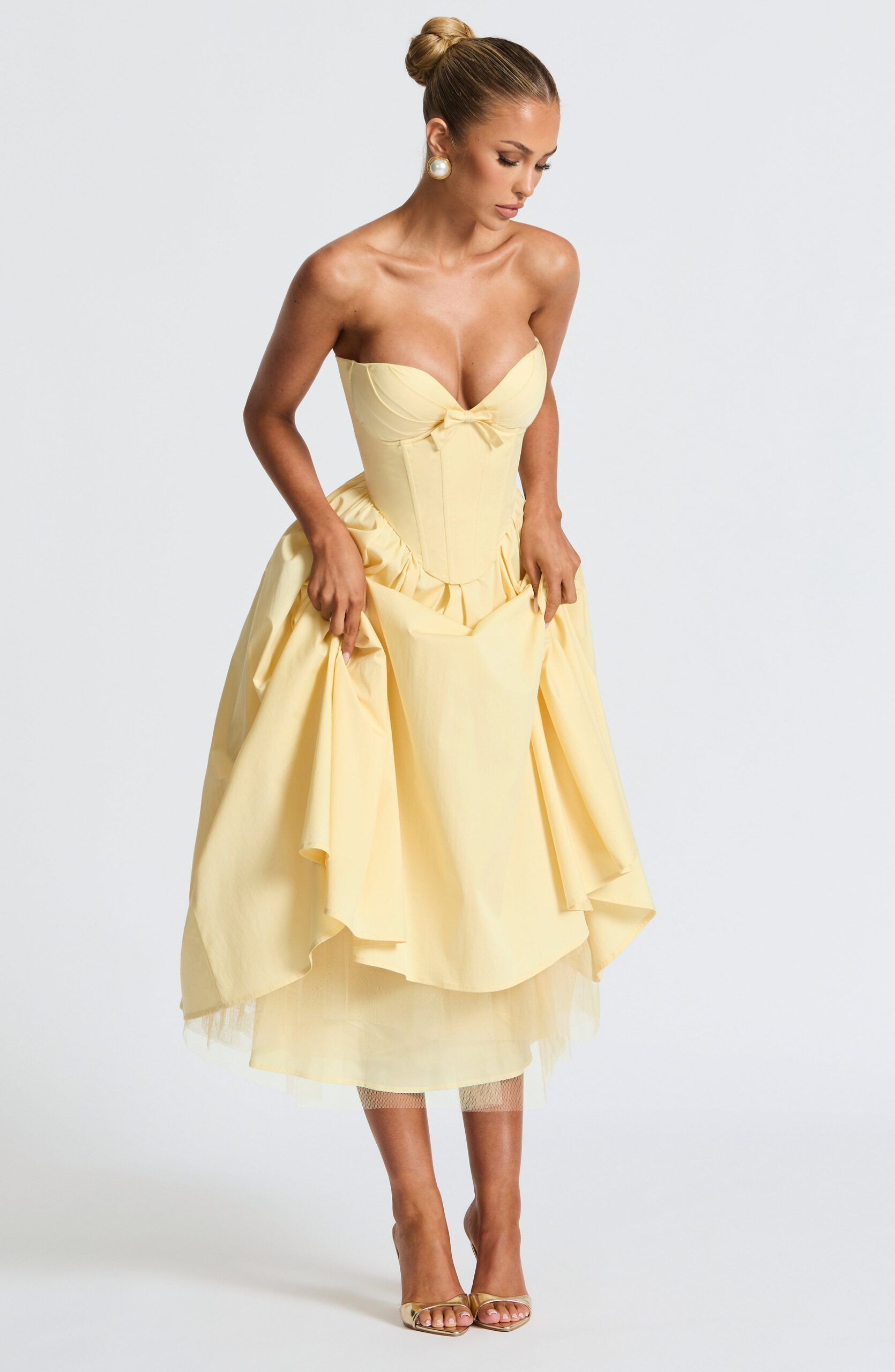 LEMON PRIM MIDI DRESS - WEDDING GUEST
