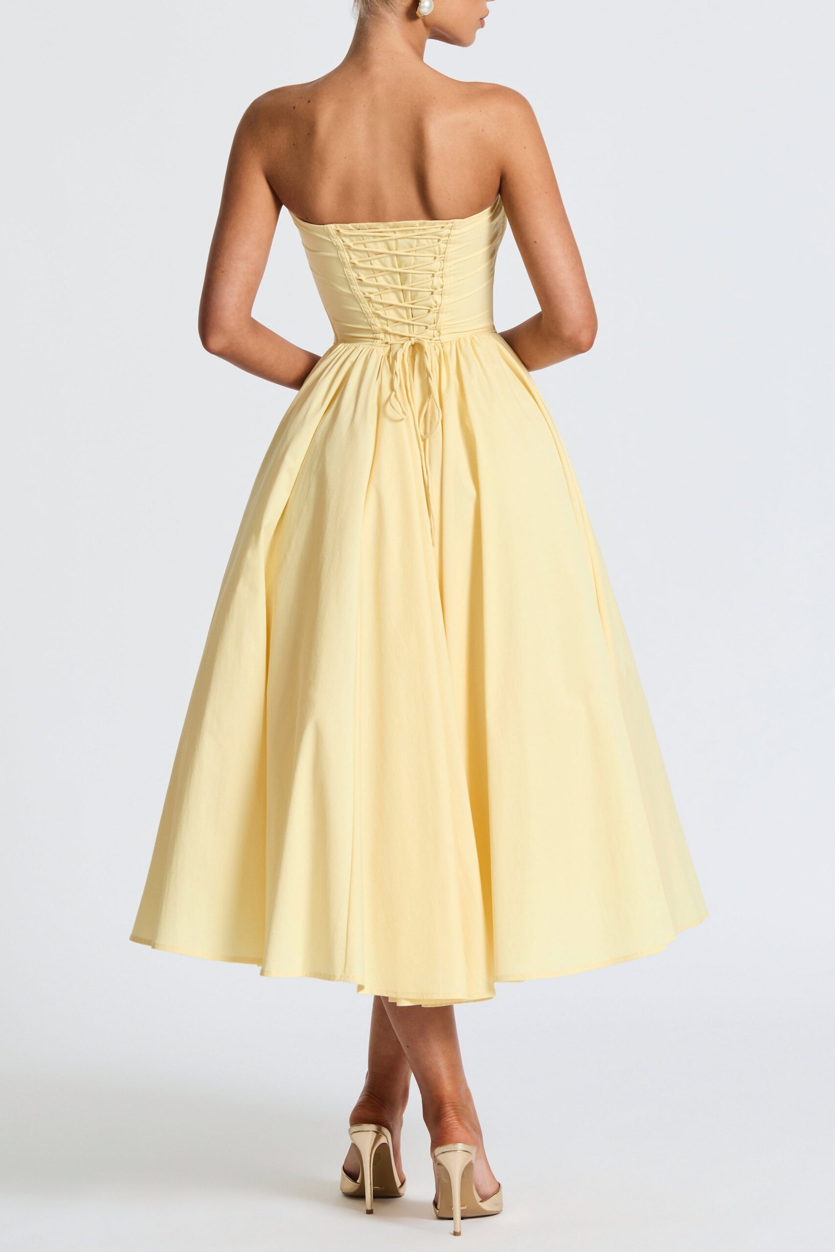 LEMON PRIM MIDI DRESS - WEDDING GUEST