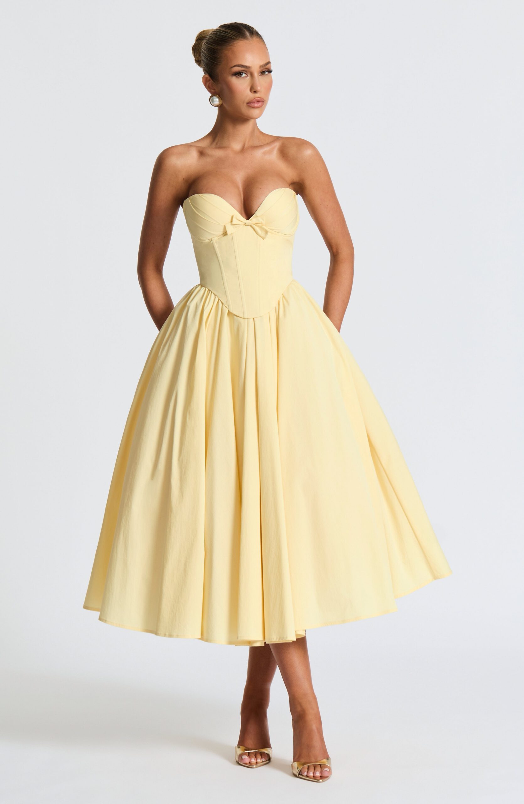 LEMON PRIM MIDI DRESS - WEDDING GUEST