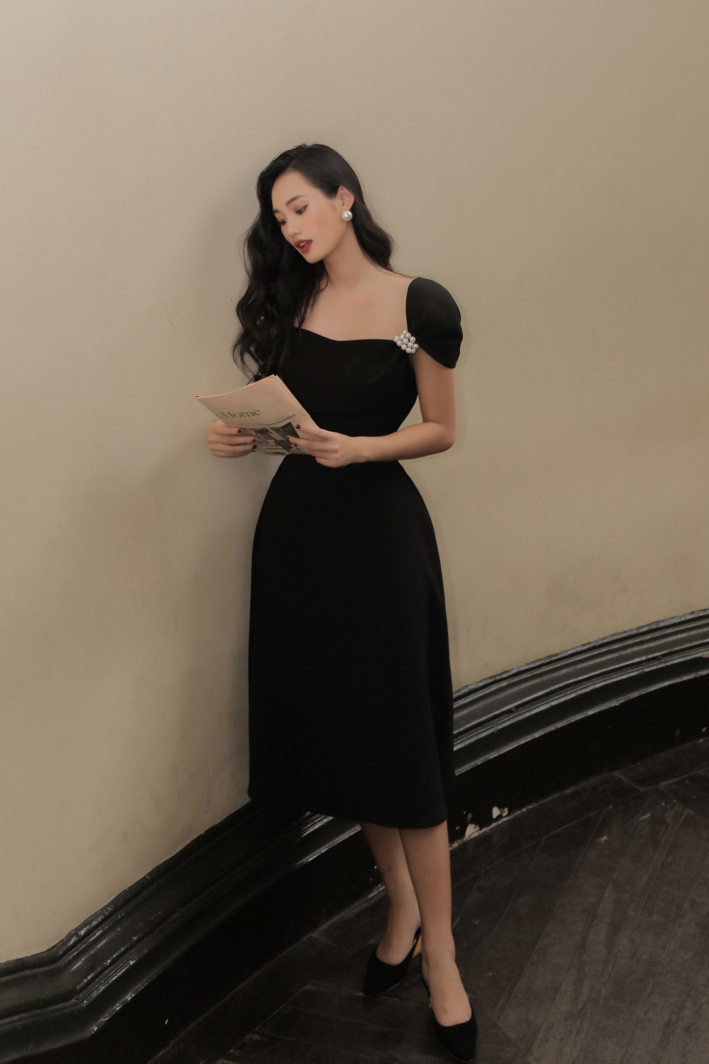 AUDRINA MIDI DRESS - ELEGANT A-LINE COCKTAIL