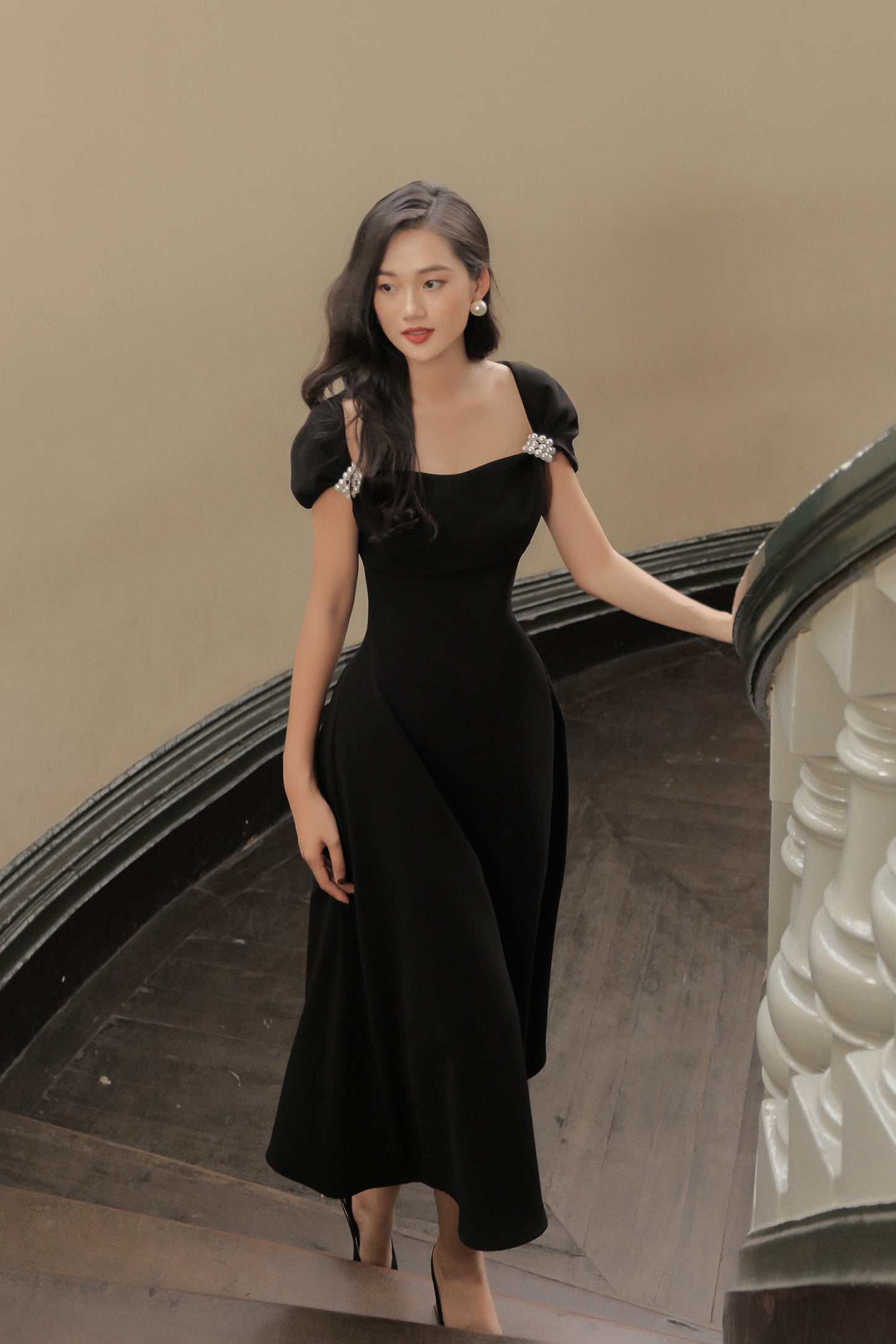 AUDRINA MIDI DRESS - ELEGANT A-LINE COCKTAIL
