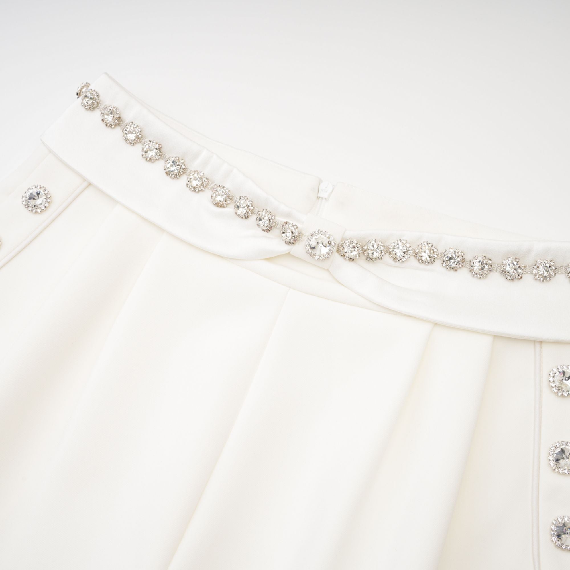 QUILLEVA CROPPED JACKET & SHORTS SET, EMBELLISHED PARTY WEAR