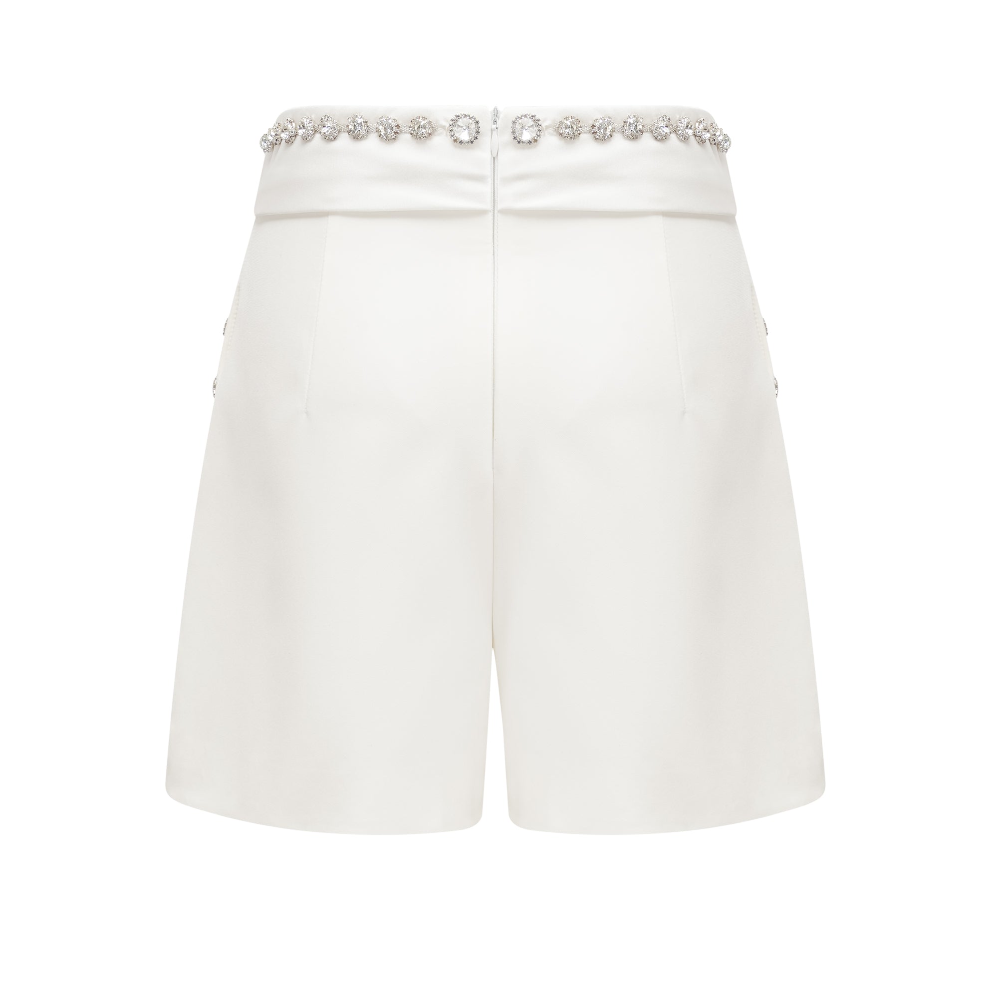 QUILLEVA CROPPED JACKET & SHORTS SET, EMBELLISHED PARTY WEAR