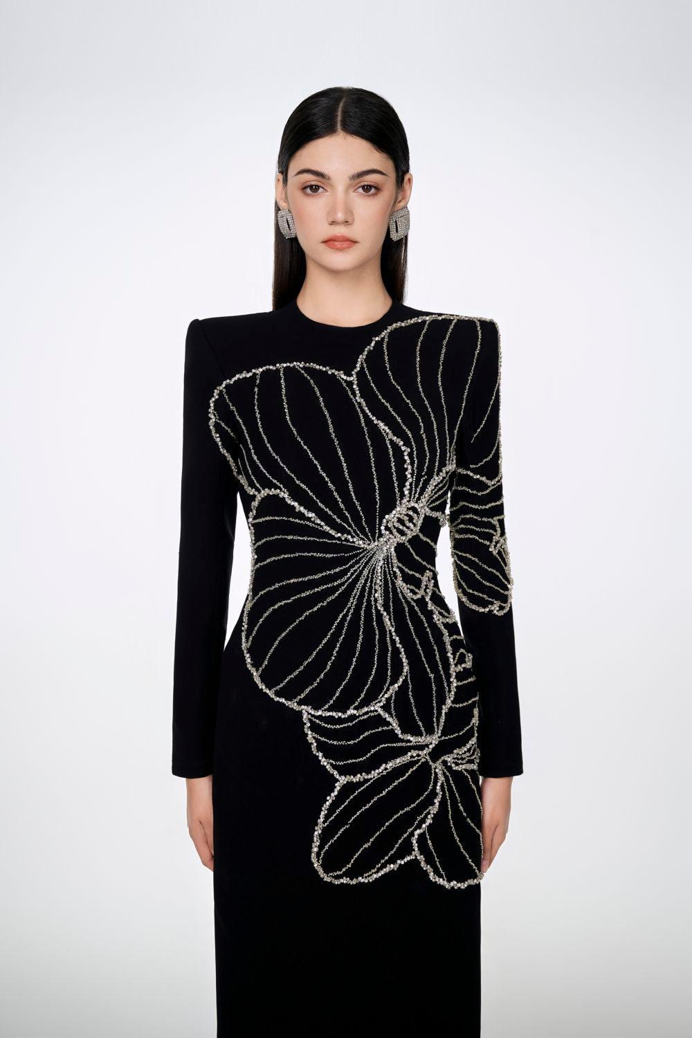 RAELYNN CREPE BODYCON MAXI DRESS FOR EVENTS