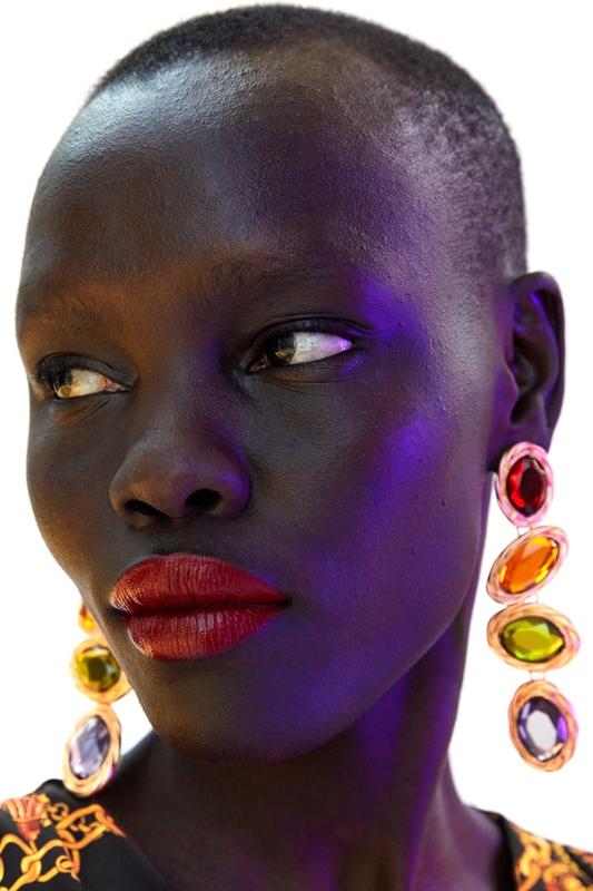 RETRO FRAME GEM DROP EARRINGS FOR WEDDING