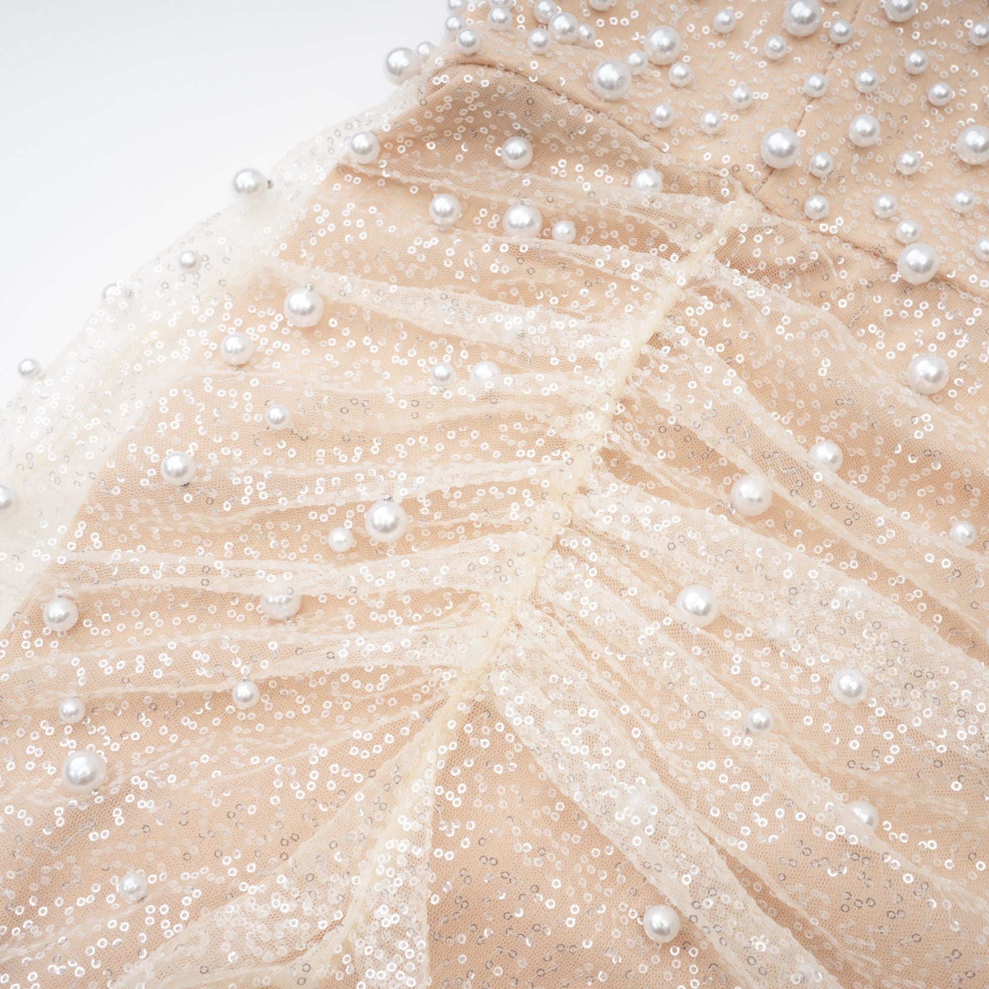 SABINE FAUX PEARL MAXI DRESS - ELEGANT EVENING