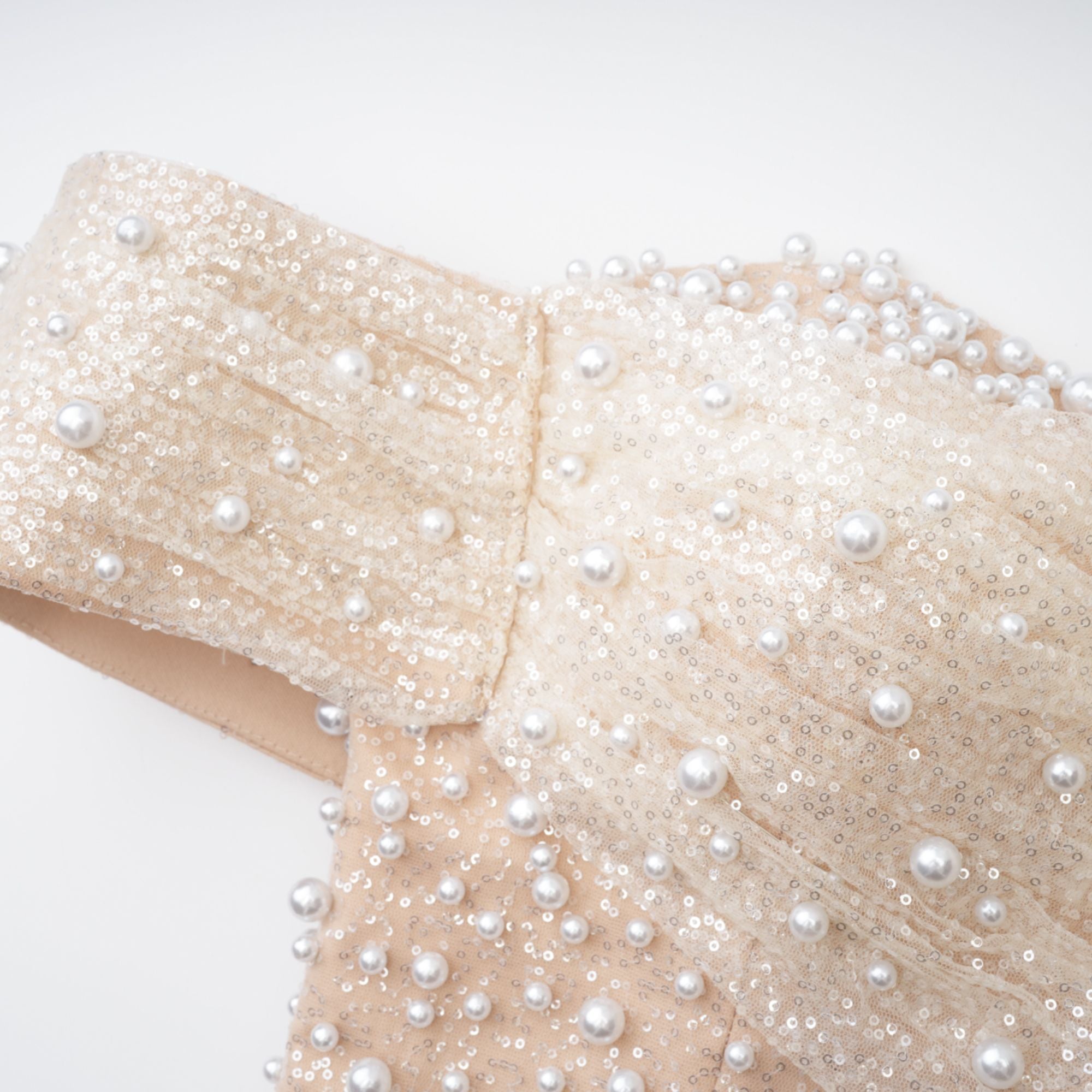 SABINE FAUX PEARL MAXI DRESS - ELEGANT EVENING