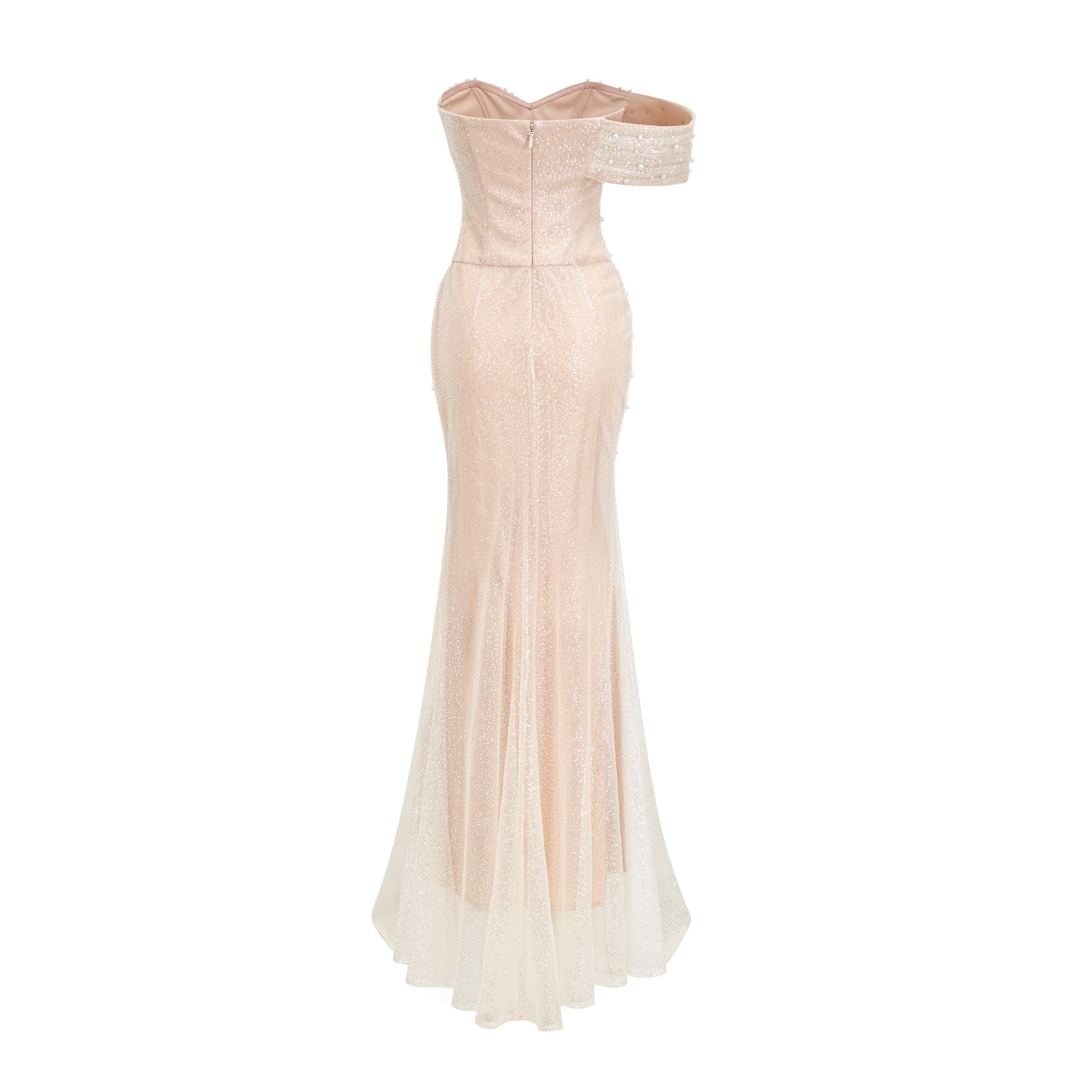 SABINE FAUX PEARL MAXI DRESS - ELEGANT EVENING