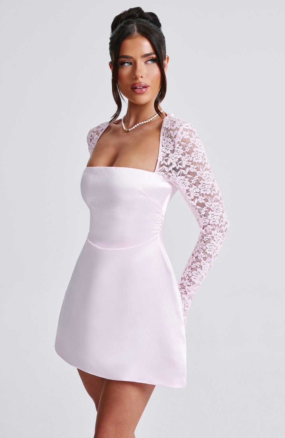 SADIE MINI DRESS BLUSH COCKTAIL PARTY A-LINE