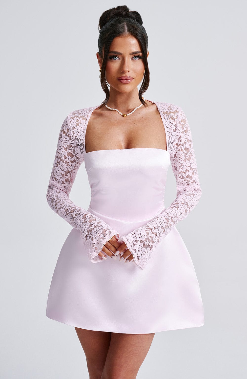 SADIE MINI DRESS BLUSH COCKTAIL PARTY A-LINE