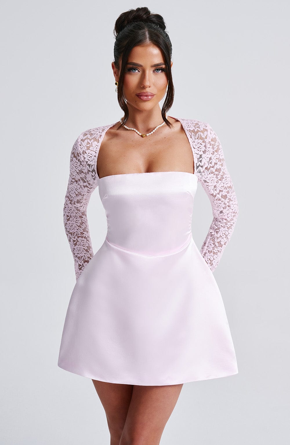 SADIE MINI DRESS BLUSH COCKTAIL PARTY A-LINE
