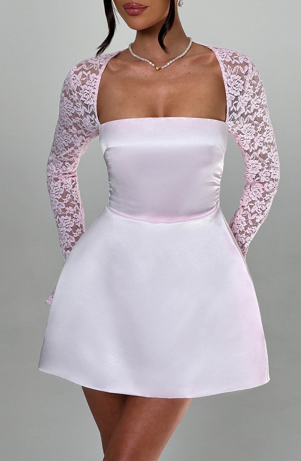 SADIE MINI DRESS BLUSH COCKTAIL PARTY A-LINE