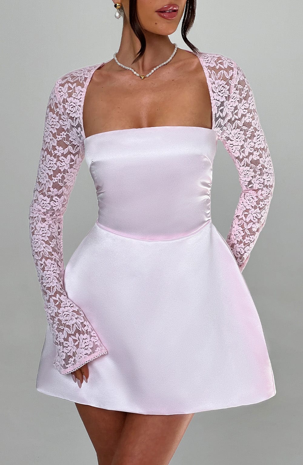 SADIE MINI DRESS BLUSH COCKTAIL PARTY A-LINE