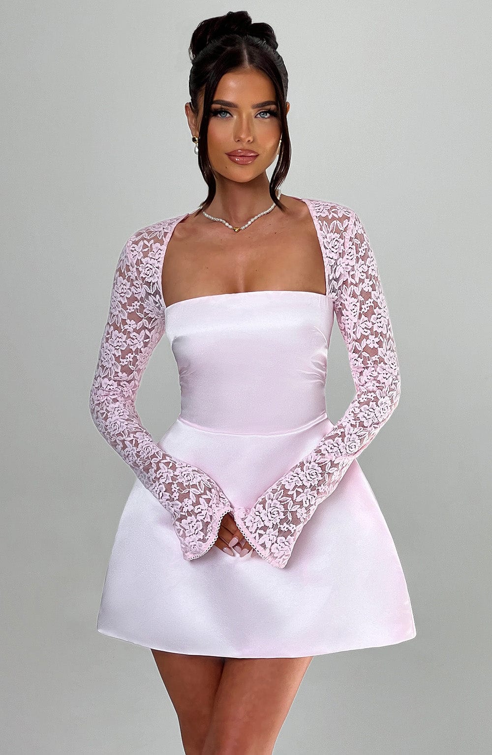 SADIE MINI DRESS BLUSH COCKTAIL PARTY A-LINE