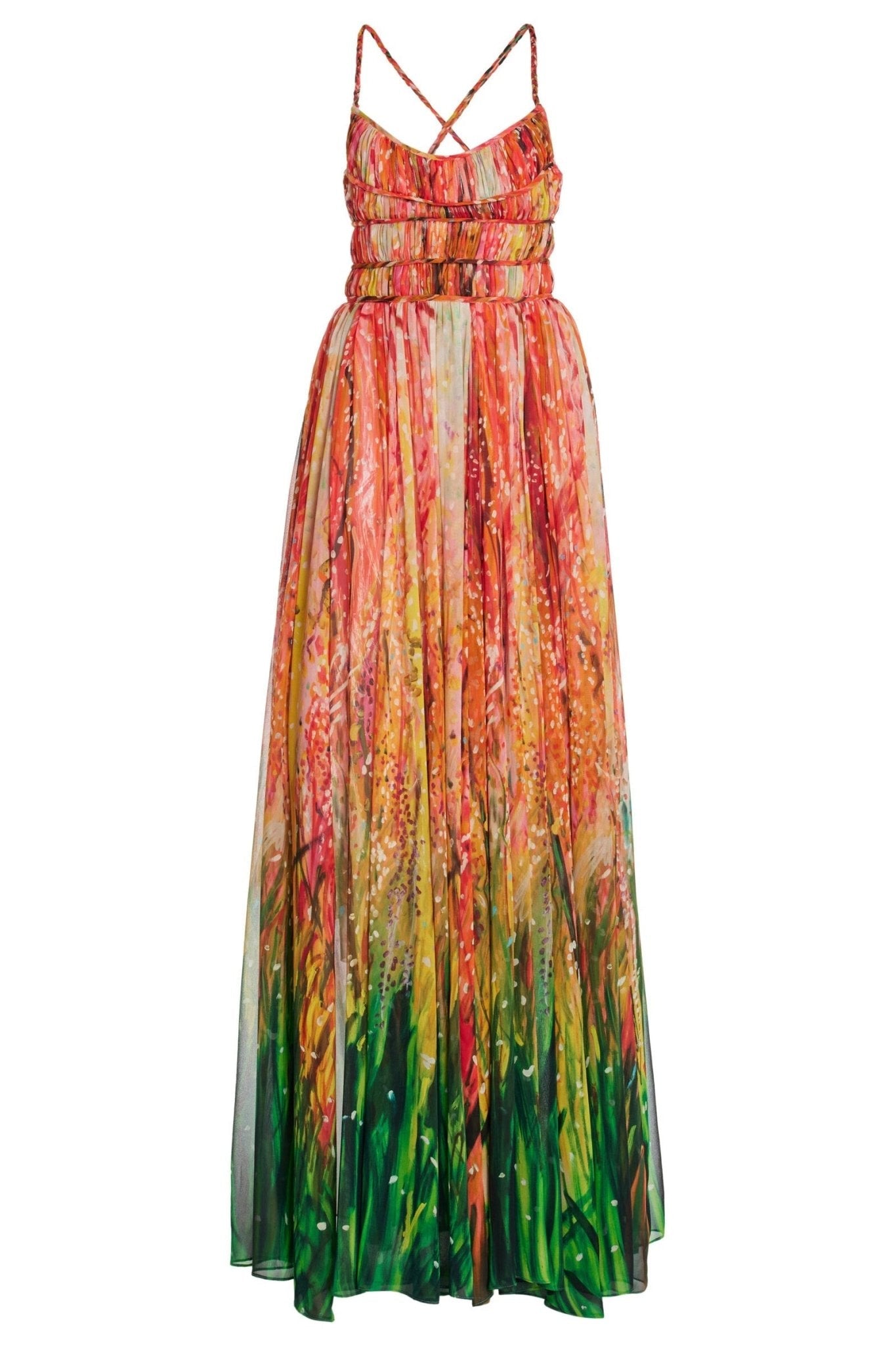 SALLY MULTICOLOR TIERED MAXI DRESS FOR PARTY
