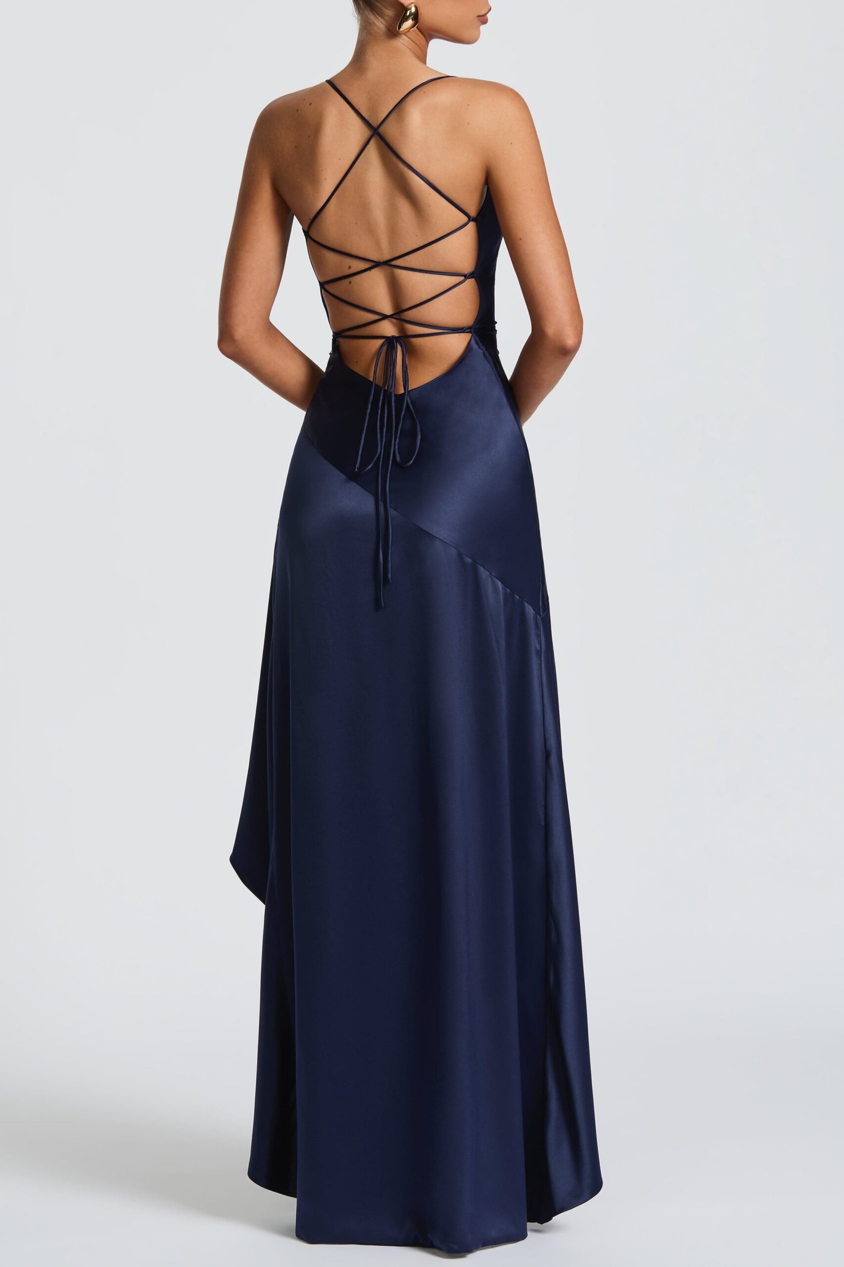 NAVY SAMIRA MAXI DRESS - ELEGANT EVENING STYLE