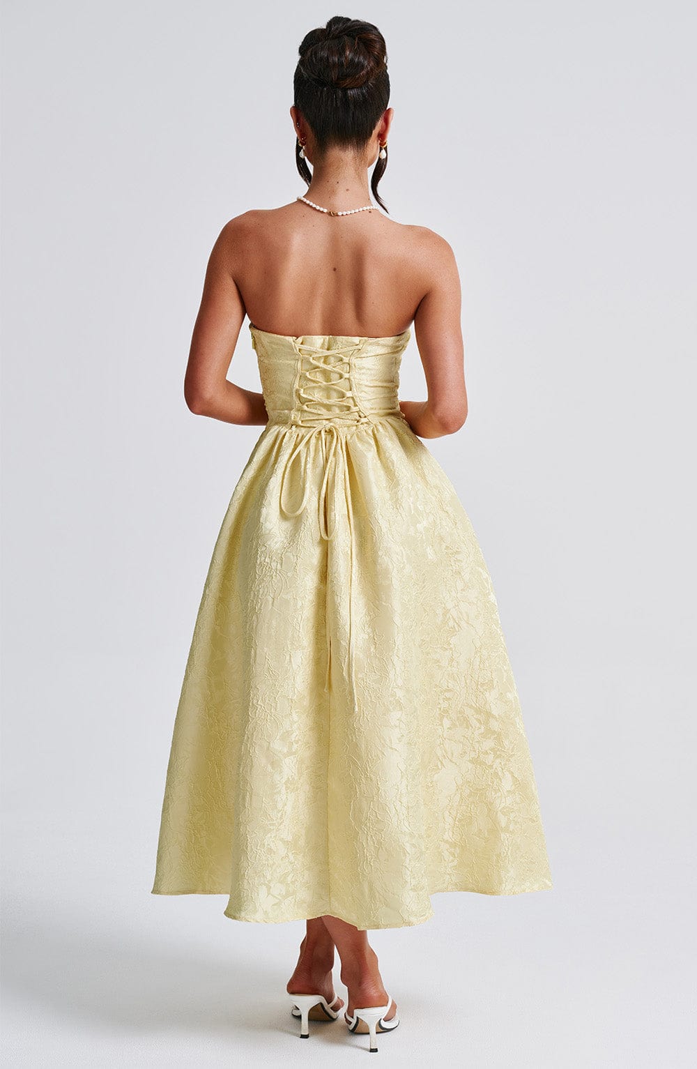 SAOIRSE LEMON MIDI DRESS: ELEGANT DAY DRESS