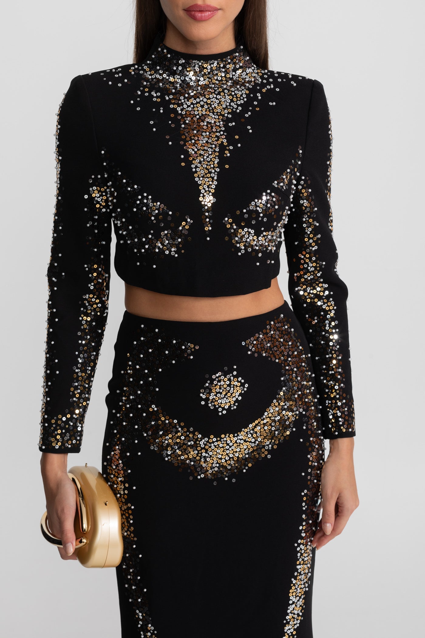 BLACK ROSALIND SEQUIN CO-ORD SET, PARTY