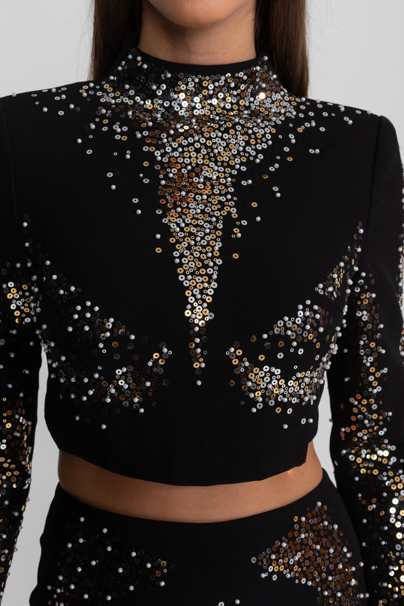 BLACK ROSALIND SEQUIN CO-ORD SET, PARTY