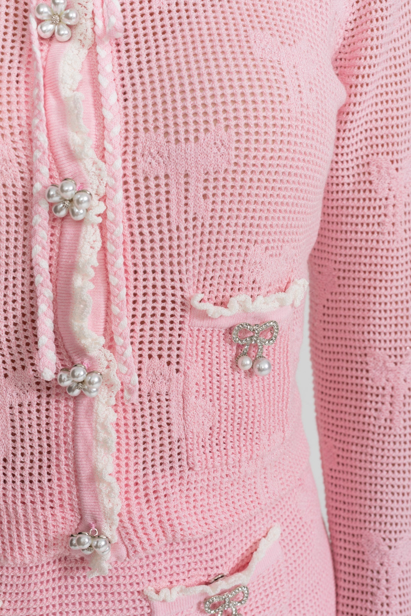 JOANNA PEARL BOW KNIT SET – PINK CO-ORD PARTY