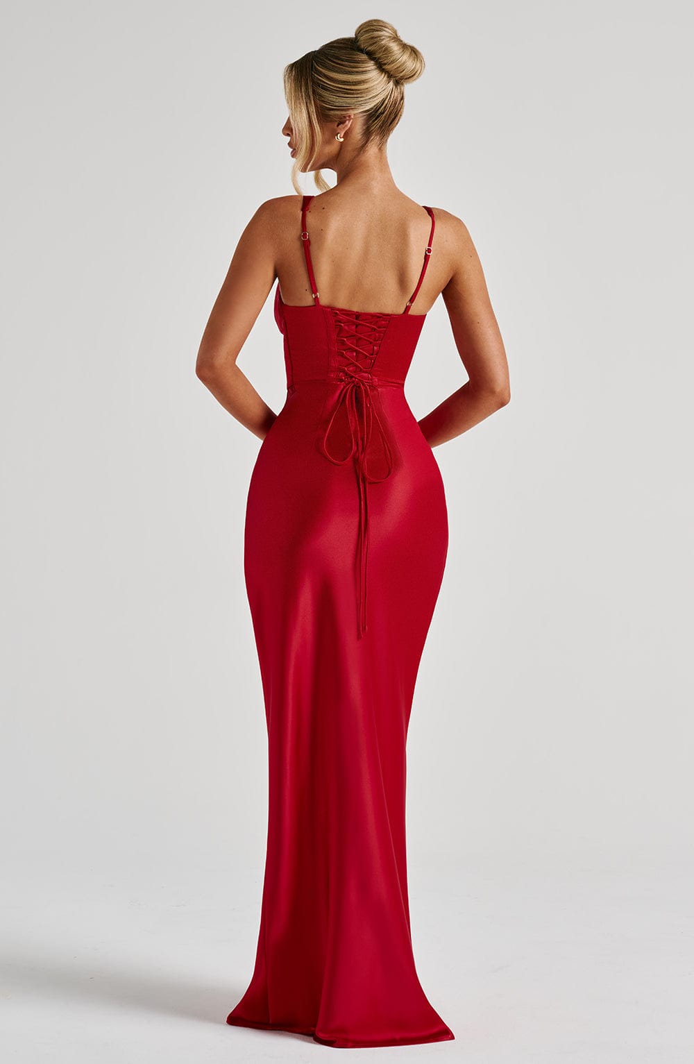 SHAE MAXI DRESS, RED - ELEGANT FORMAL