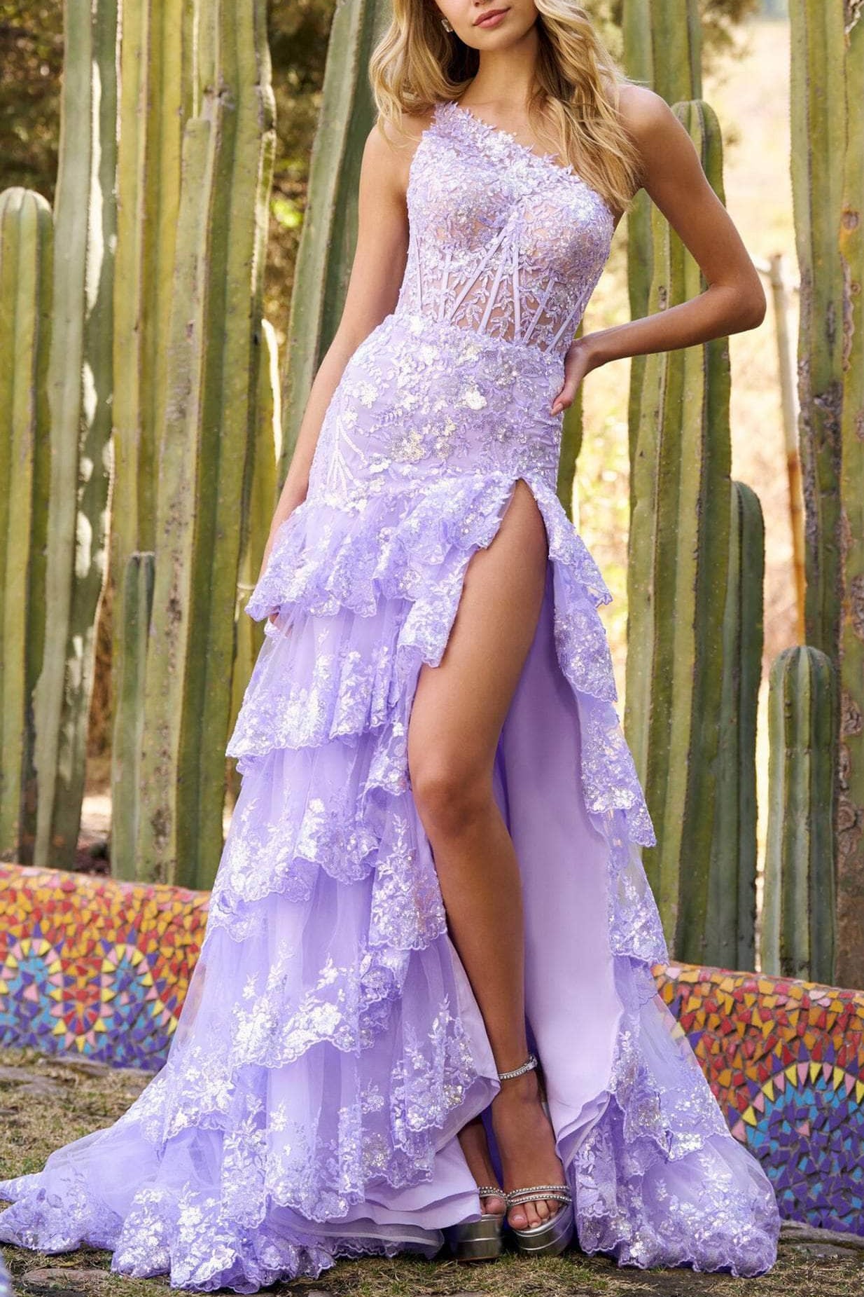 sherri-hill-55800-one-shoulder-tiered-prom-dress-prom-dresses-000-lilac-32484786012243 ONE SHOULDER TIERED PROM GOWN