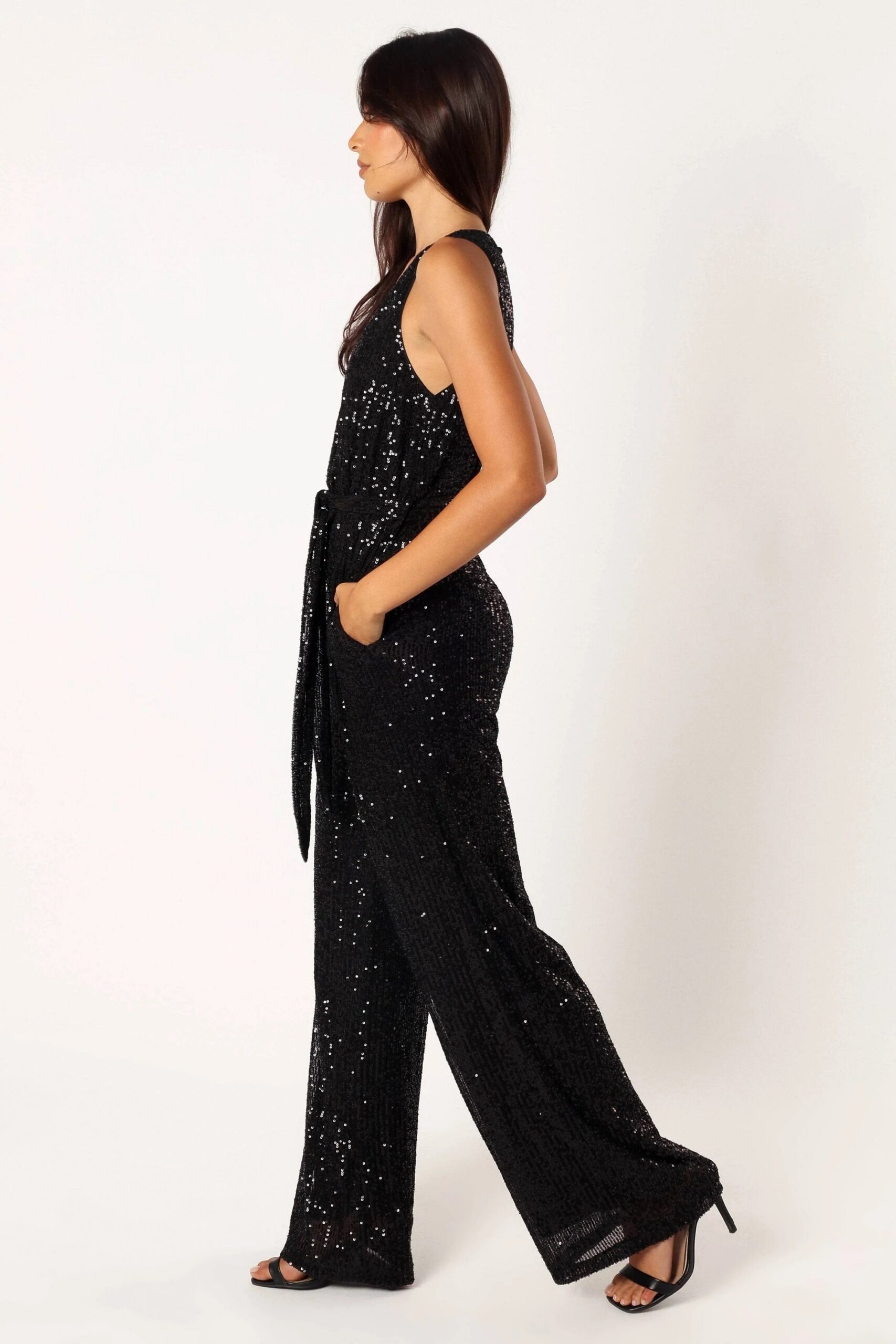 BLACK SEQUIN JUMPSUIT – PARTY FORMAL