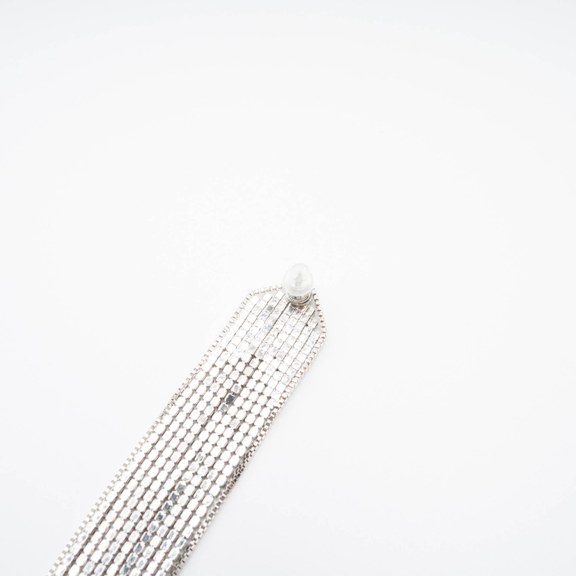 silver-plated-fringed-drop-earrings-664555 SILVER FRINGED DROP EARRINGS FOR EVENING PARTY
