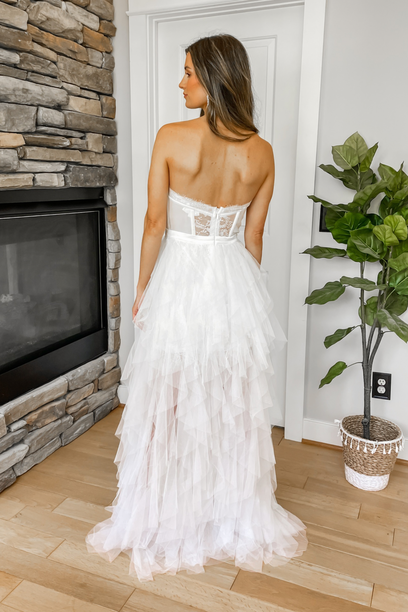 FOREVER LOVE TULLE MAXI DRESS WHITE