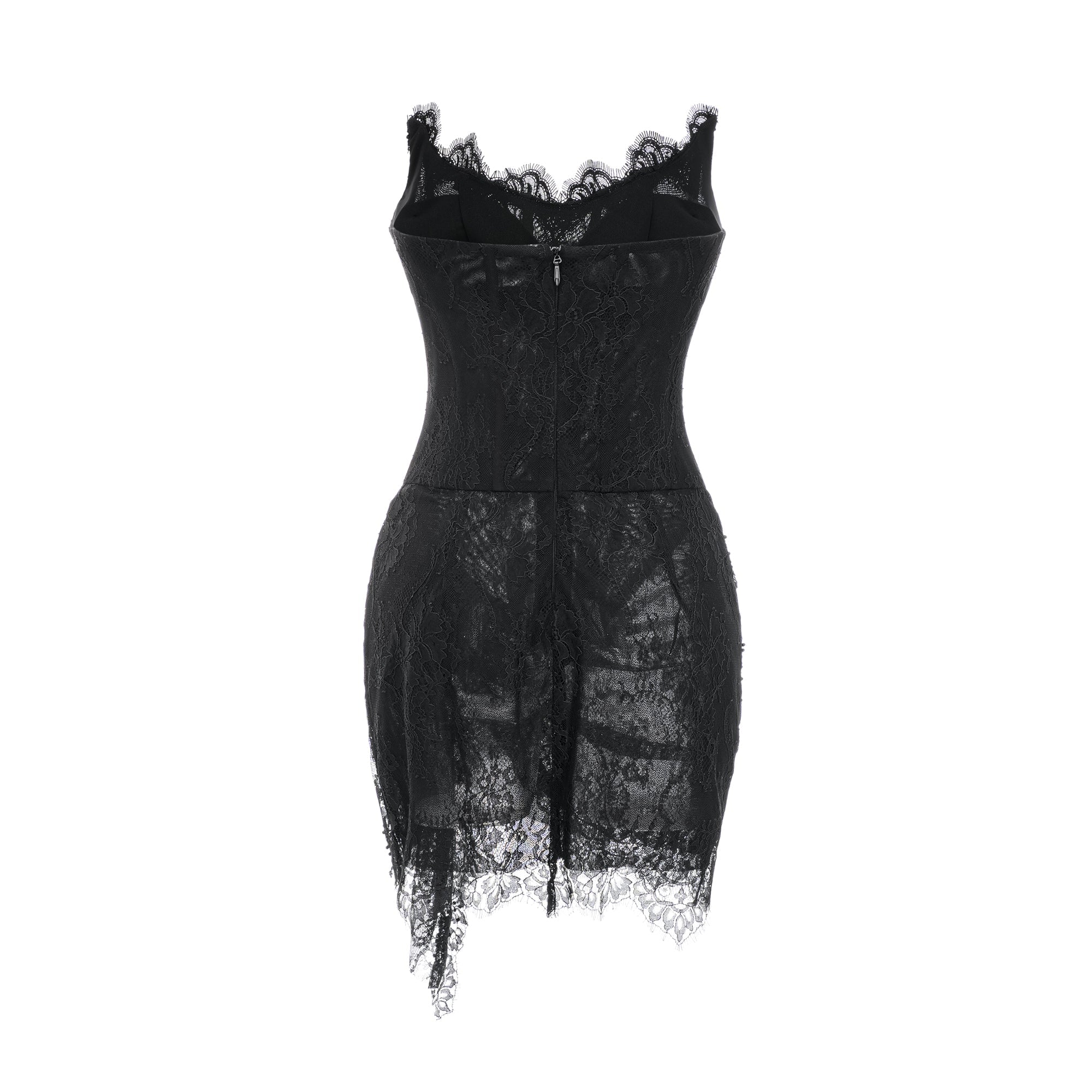 SYLVIE BLACK PEARL EMBELLISHED MIDI DRESS
