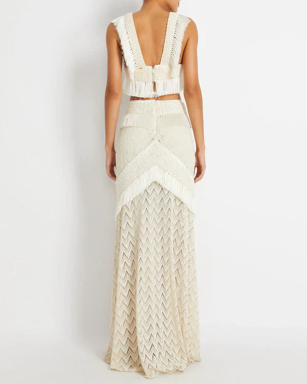 TARA FRINGE BEACH DRESS SET FOR VACATION