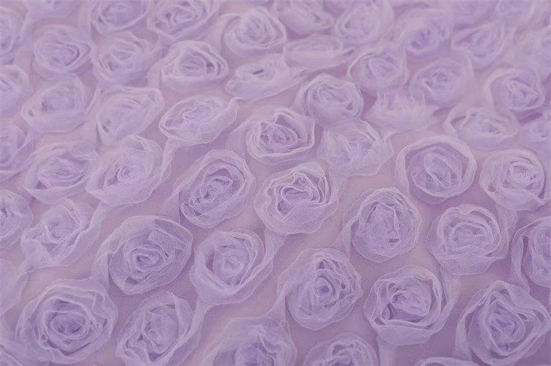3D PURPLE ROSE HALTER BACKLESS MIDI DRESS