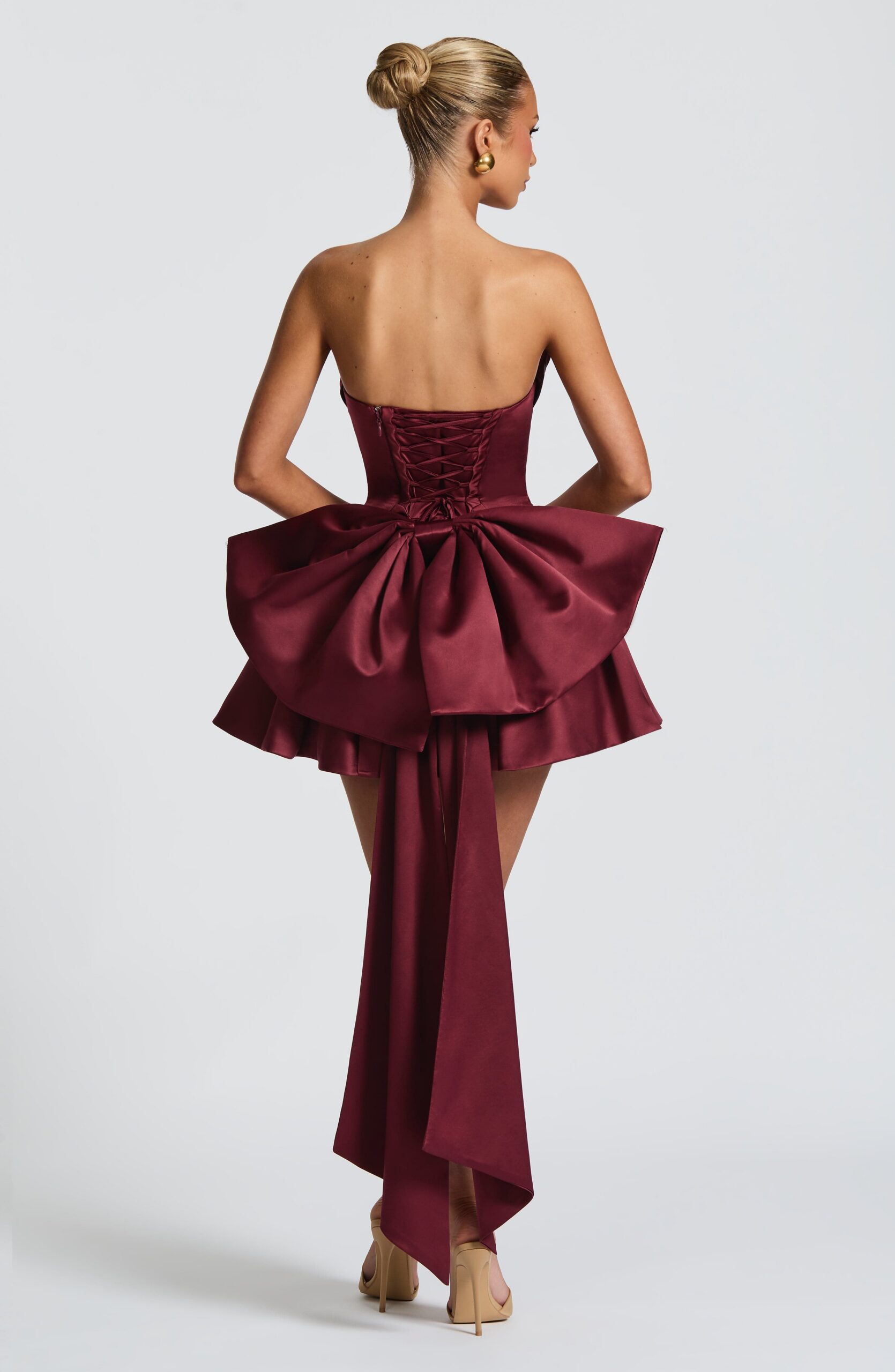 TRINITY MINI DRESS - CHERRY LACQUER