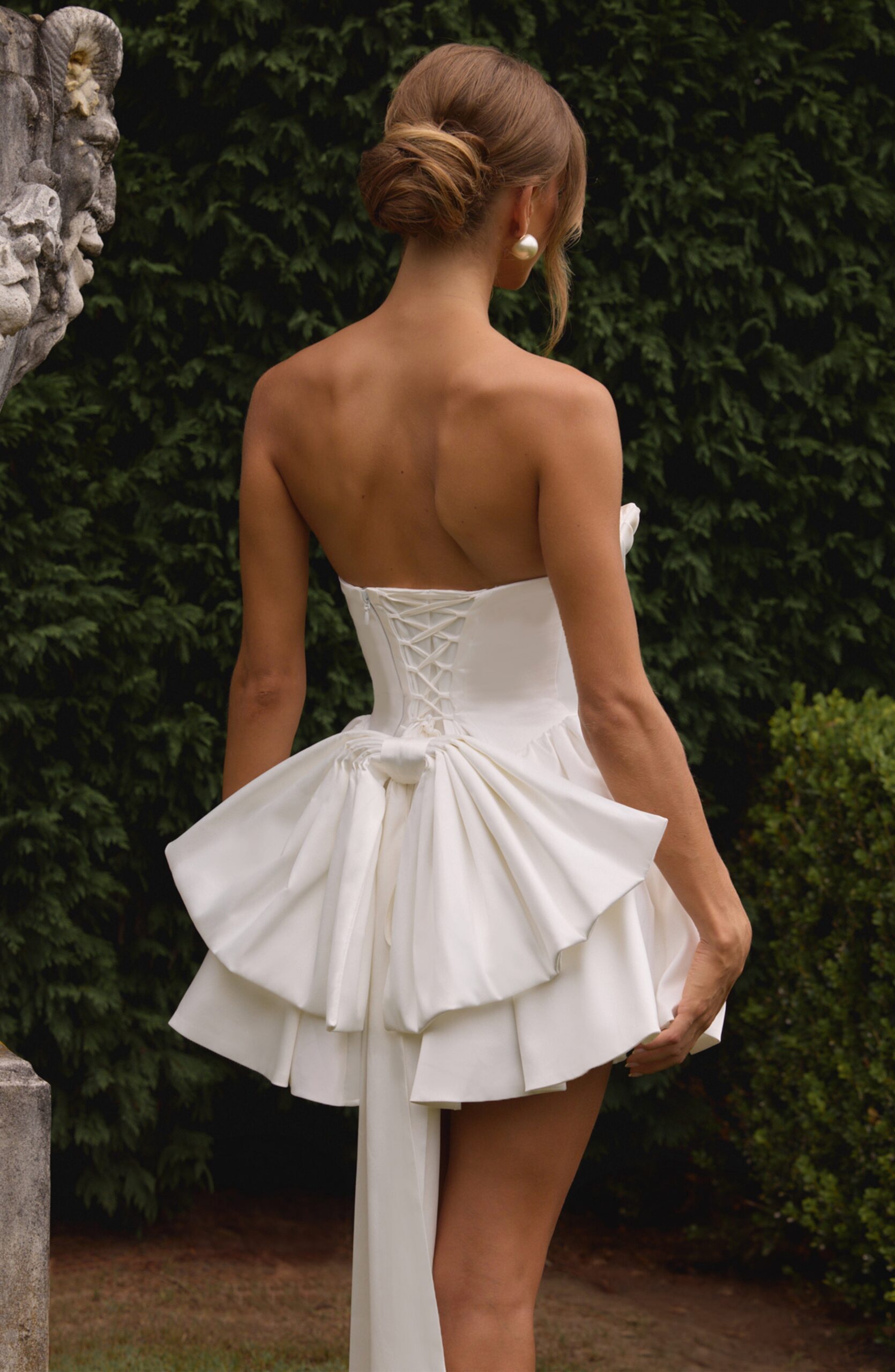 TRINITY MINI DRESS IN IVORY - ELEGANT PARTY WEAR