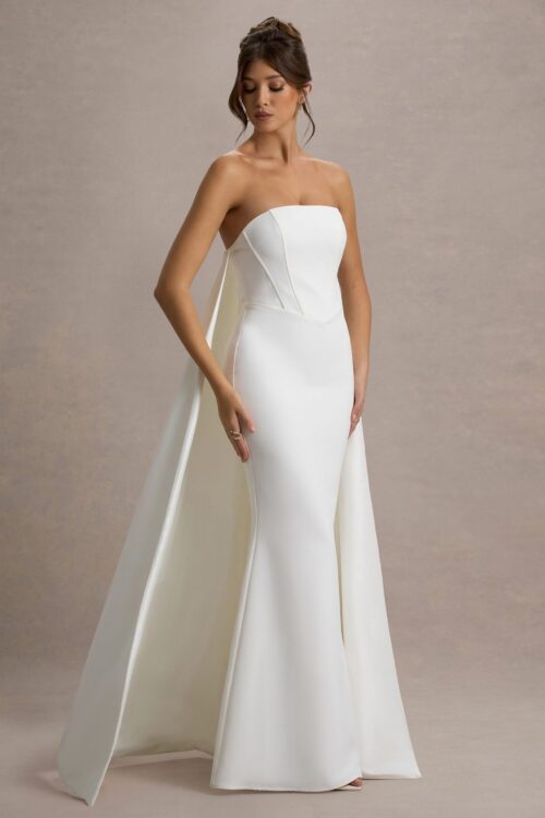 uploaded_image_5_6xbdq_30a61721-b2fa-403f-bd99-4348cd60f62a SEXY WHITE BANDEAU CAPE MAXI DRESS FOR PARTY