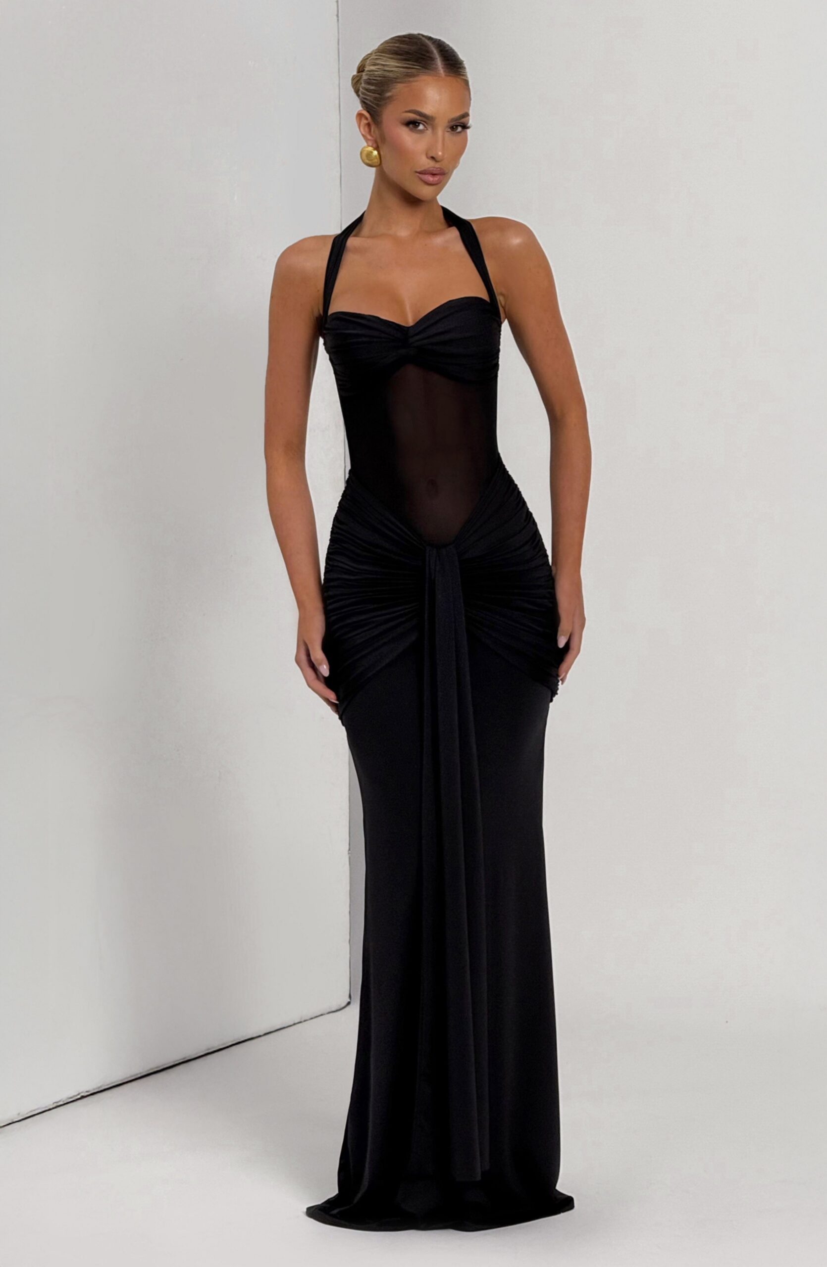 VINTAGE BLACK MAXI DRESS - WEDDING GUEST