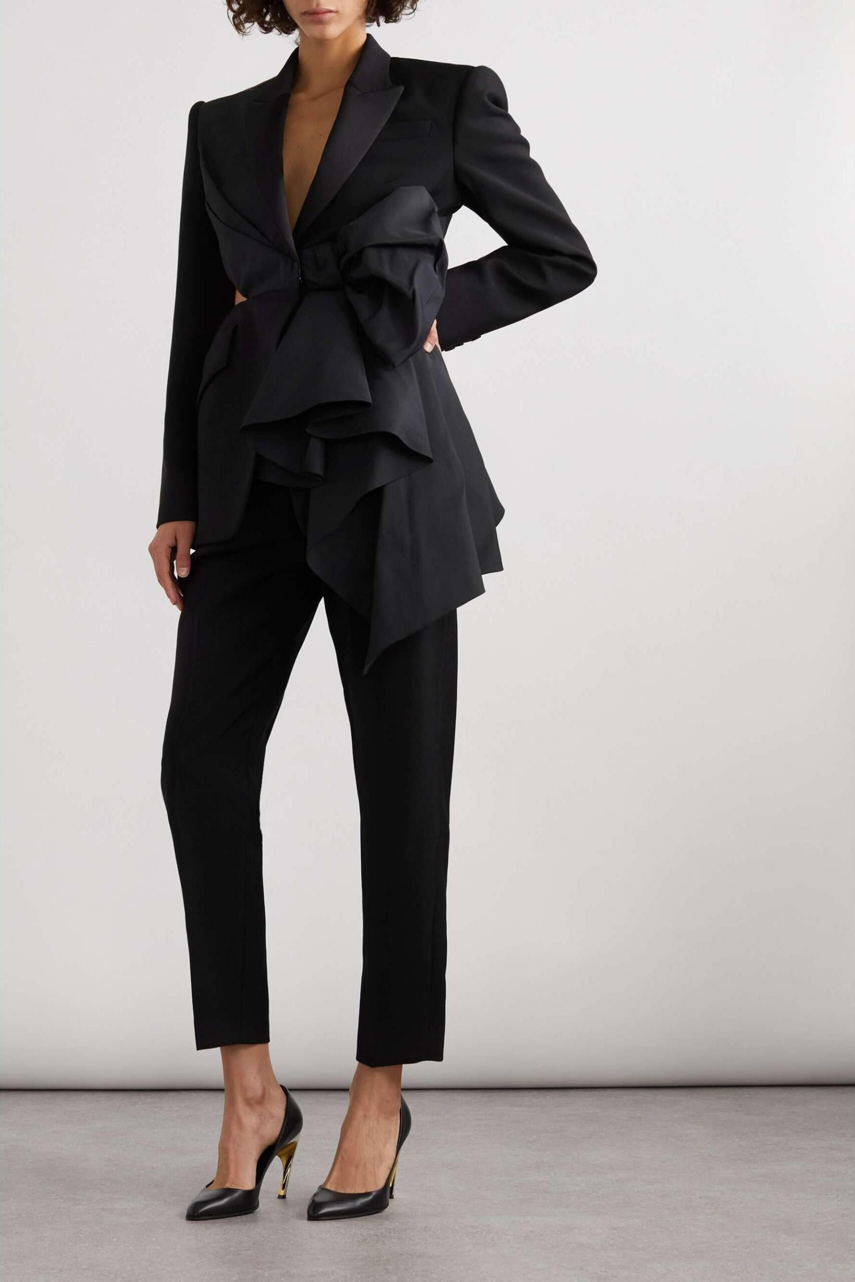 LAYLAS CUT-OUT BOW BLAZER, OFFICE PARTY