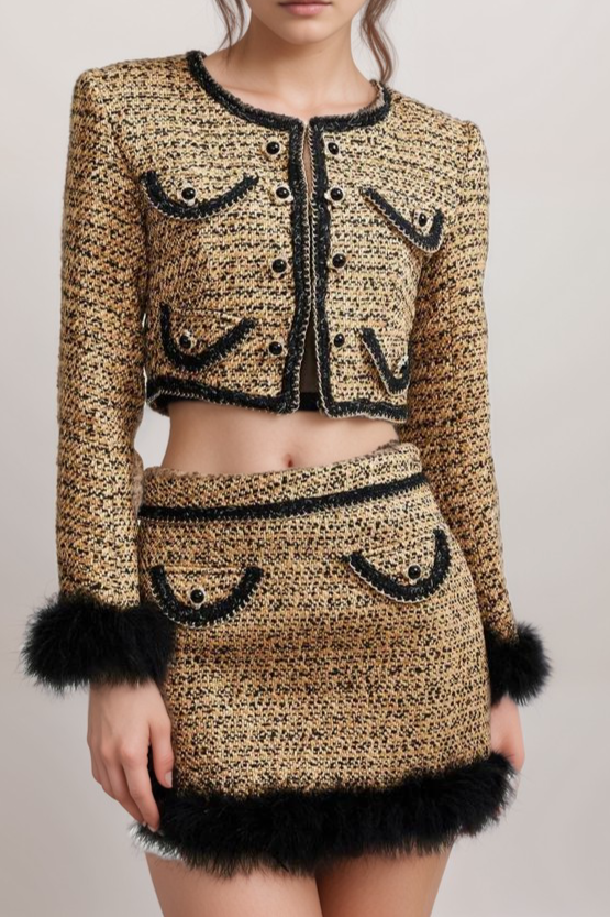 WAELVIRA CROPPED SET: BLAZER & SKIRT SUIT