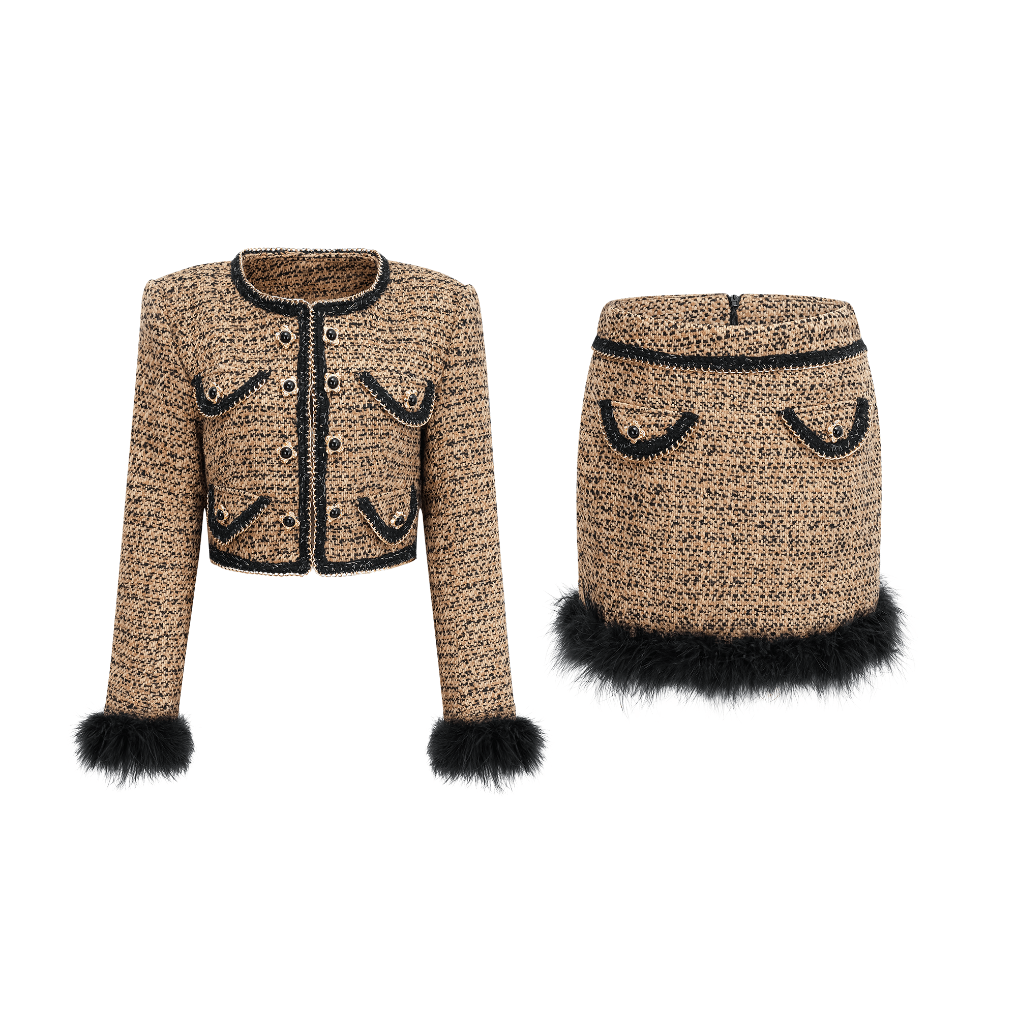 WAELVIRA CROPPED SET: BLAZER & SKIRT SUIT