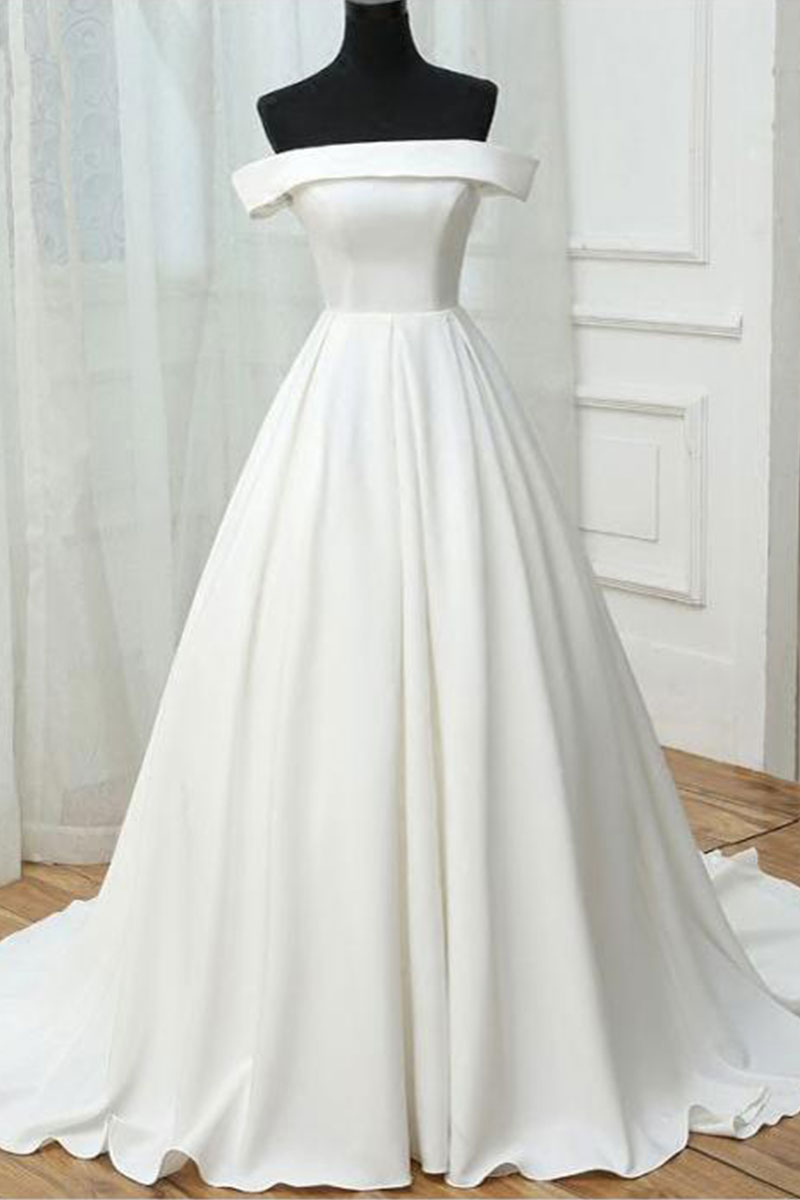 WHITE SATIN MAXI DRESS FOR FORMAL EVENTS